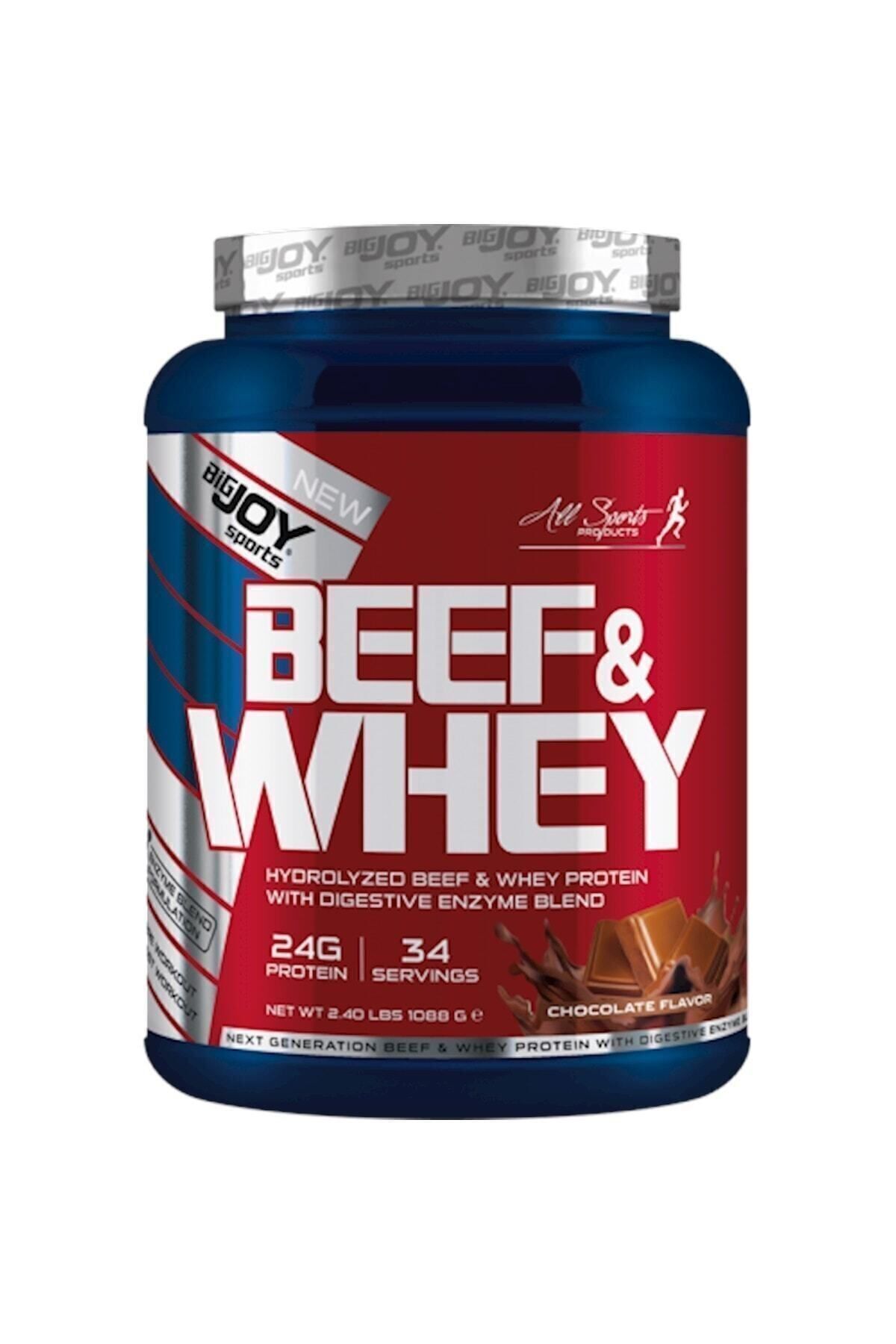 Bigjoy Sports Hidrolize Beef & Whey Çikolata Aromalı Protein Tozu 1088g - Whey Protein - Beef Protein-3