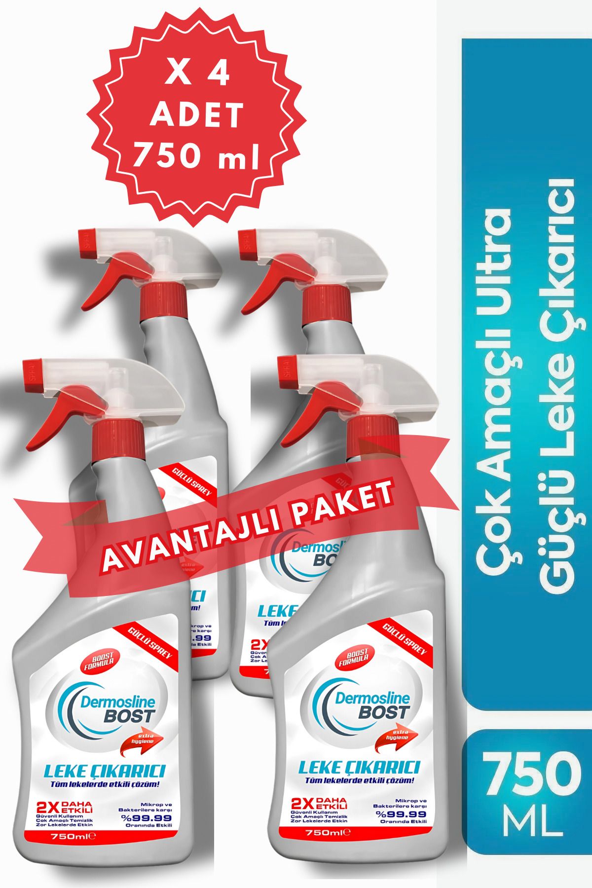 Dermosline Bost 4’lü Leke Çıkarıcı 4x750ml