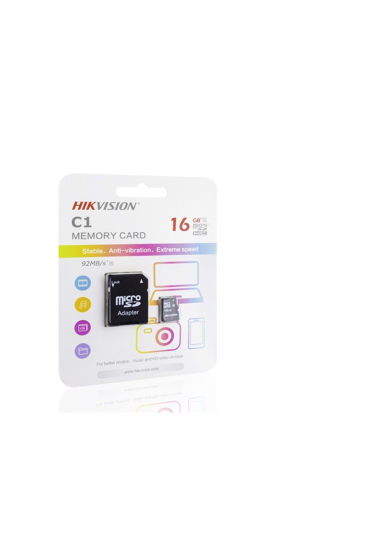 Hikvision Hs-tf-c1/16g Mıcro Sd Hc/16g/class 10 And Uhs-1/tlc Micro Sd Hafıza Kartı