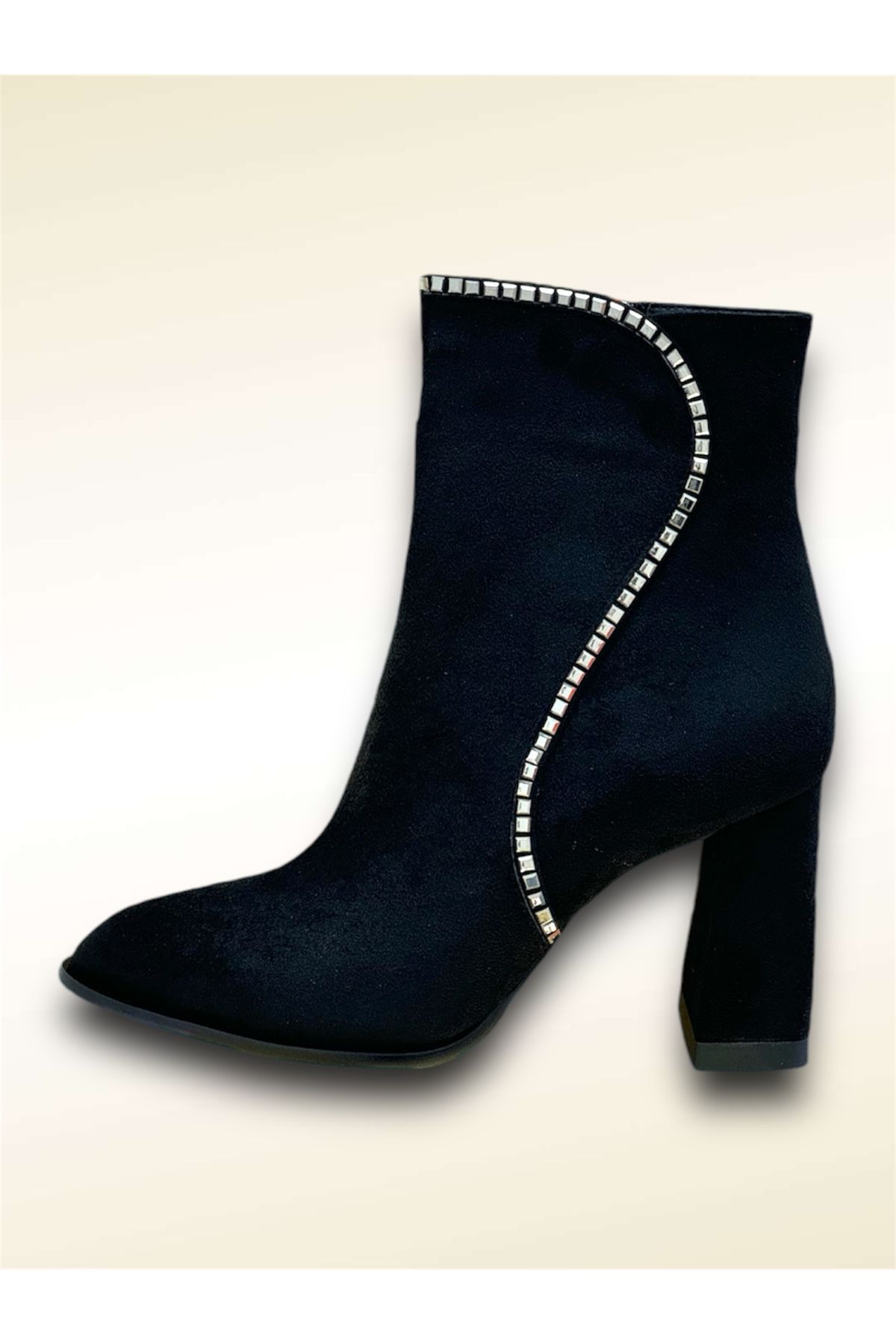 KRISTE BELL-Suede Black Boots Women's Shoes 4