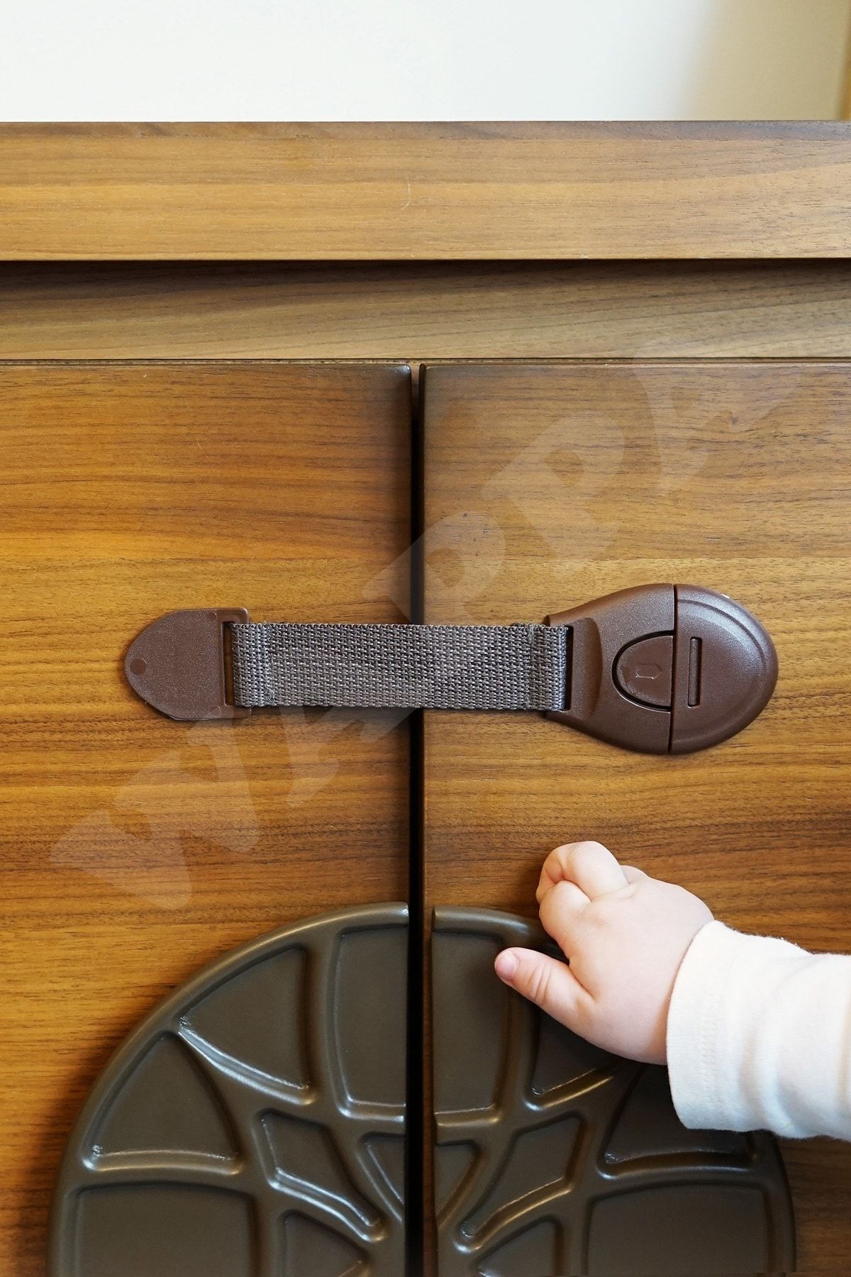 WAPPA 5 Adet Kahverengi Çocuk Bebek Çekmece Ve Dolap Kilidi Bebek Güvenlik Koruma Kilidi Kahverengi fotoğrafı 4 (önizleme)