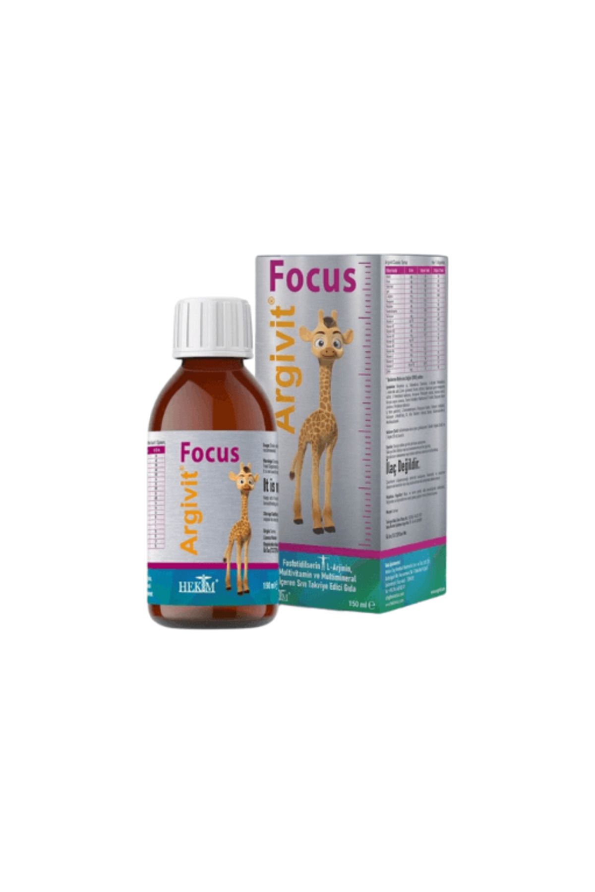 Argivit 150ML FOSFOTİDİLSERİN L-ARJİNİN MULTİVİTAMİN VE MULTİMİNERAL İÇEREN SOLÜSYON