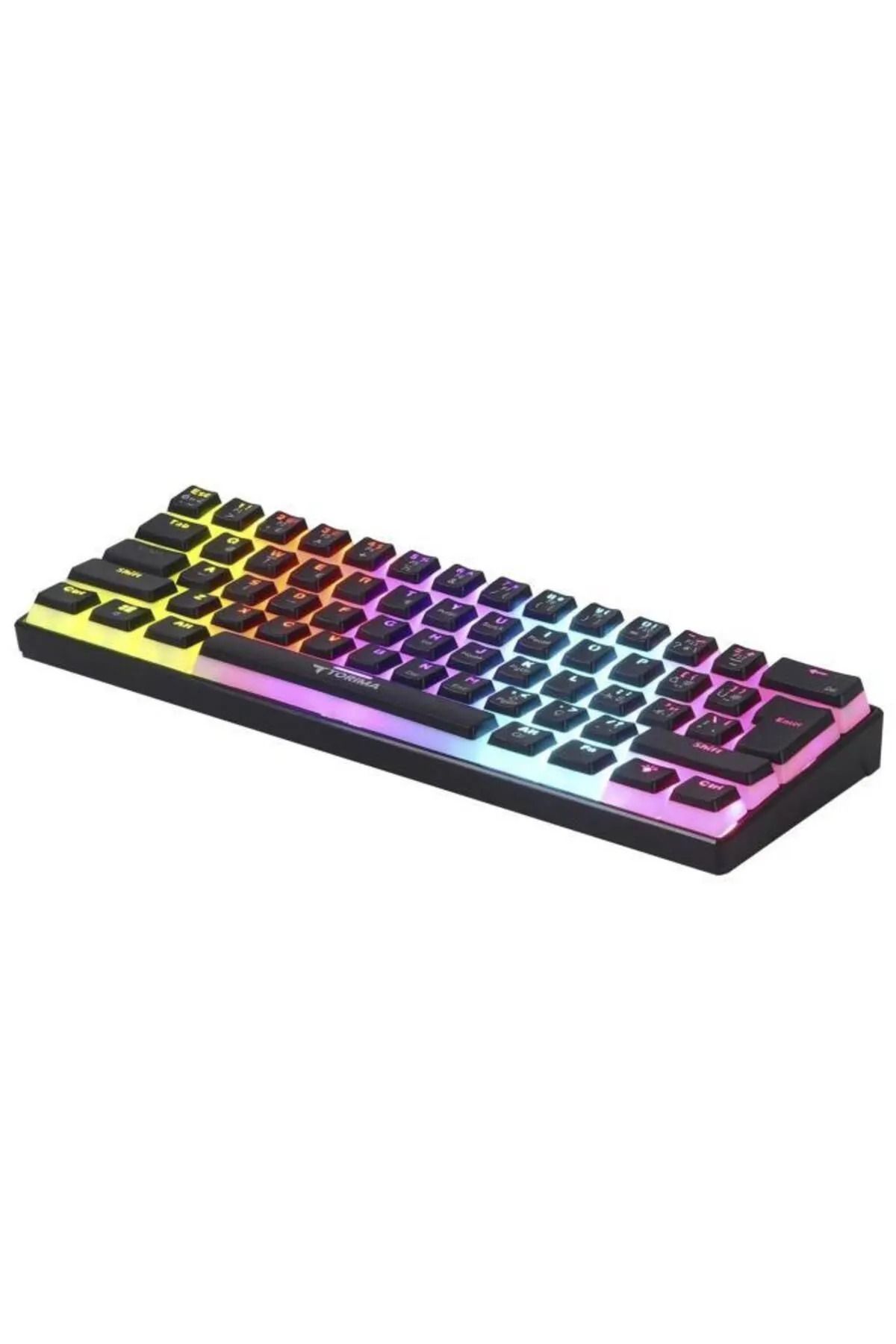 zistore Mini Gaming Mekanik Blue Switch Rgb Işıklı Type-c Kablolu Q Klavye