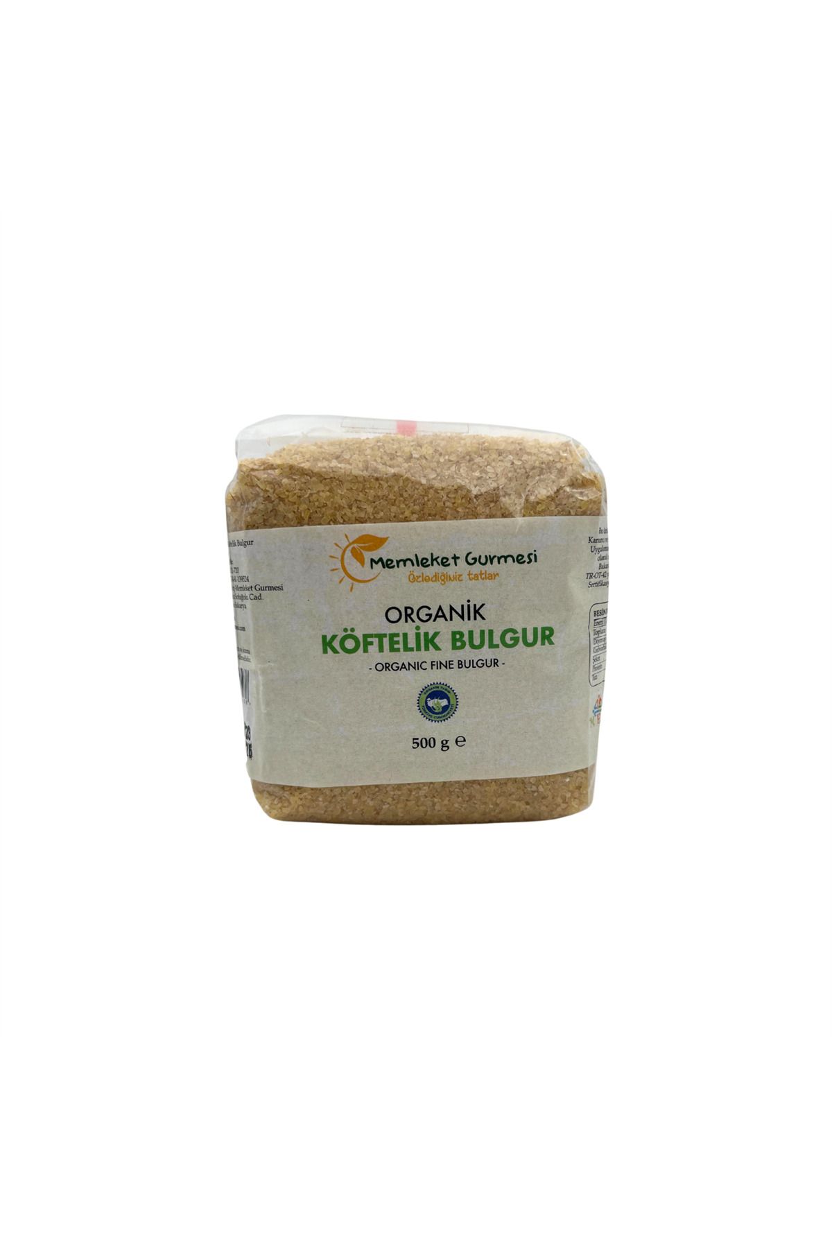 MEMLEKET GURMESİ Organik Köftelik Bulgur 500 gr MG