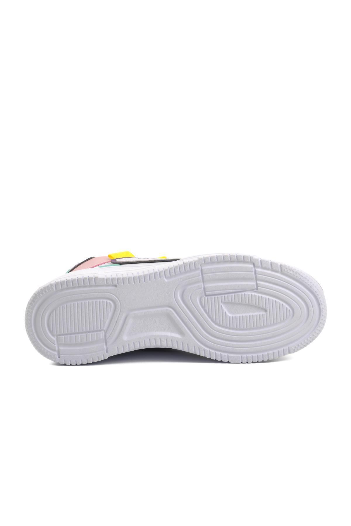 WALKWAY Nefertiti Beyaz-sarı Unisex Hi Sneaker görsel 5