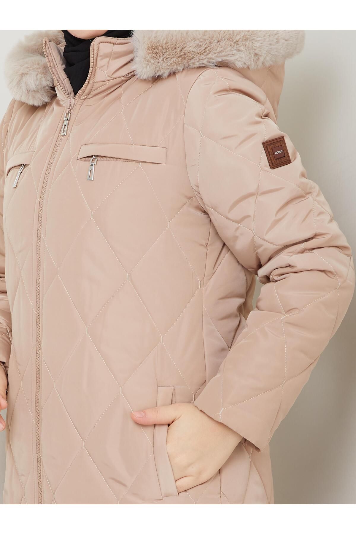 Doque-Winter Inflatable Quilted Fiber Padded Women's Coat 67072 3