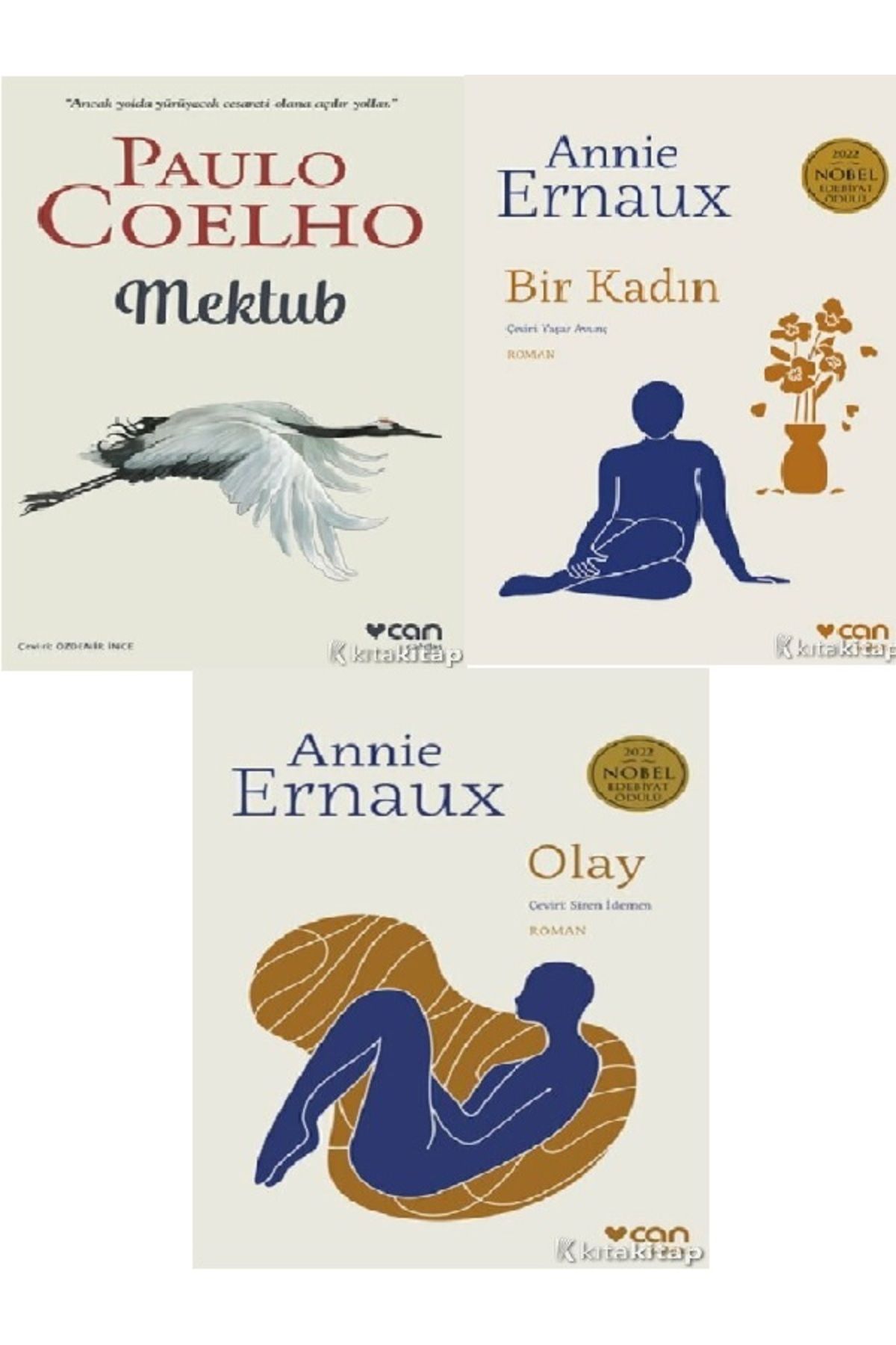 Kronik Kitap Mektub - Olay - Bir Kadın - Annie Ernaux - Paulo Coelho 3 KİTAP SET