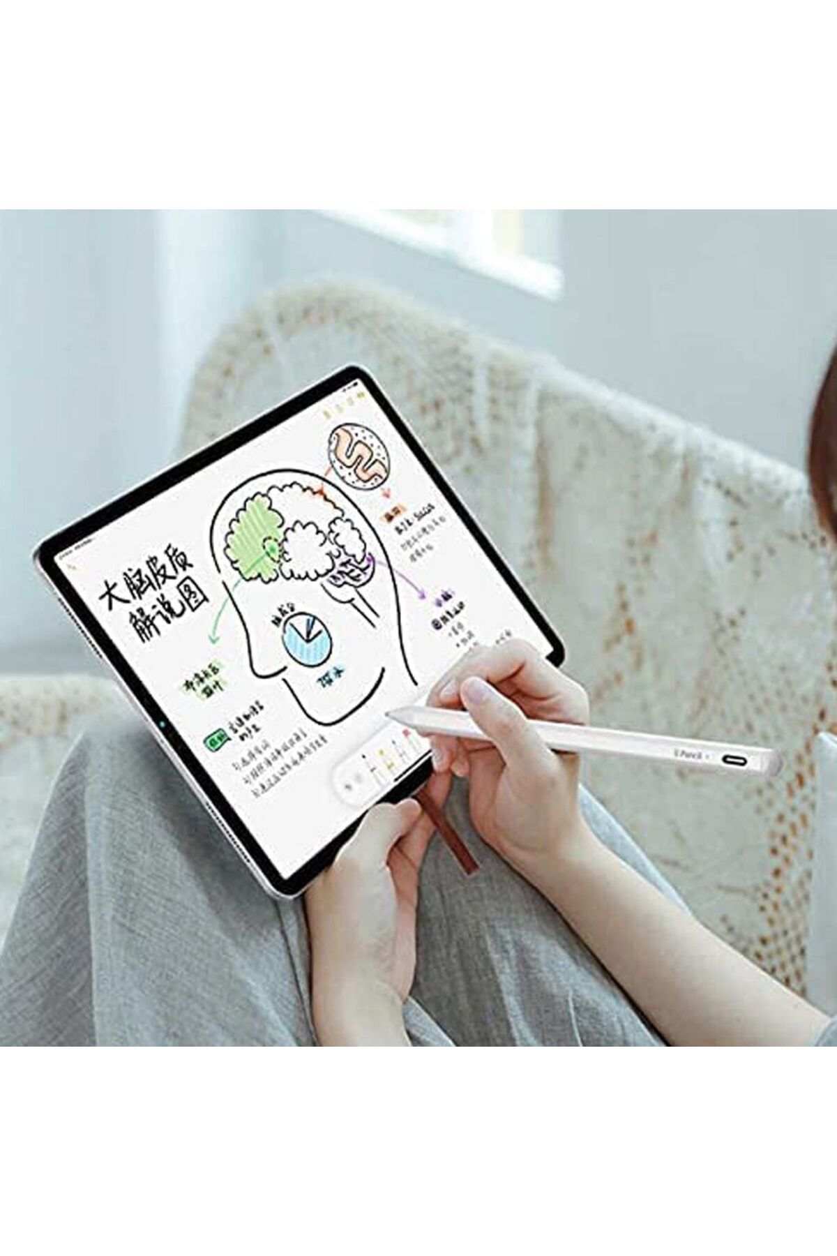 Levore-Smart Pen For Screens Touch For Writing and Drawing Compatible with iPads LTP12 - White 4