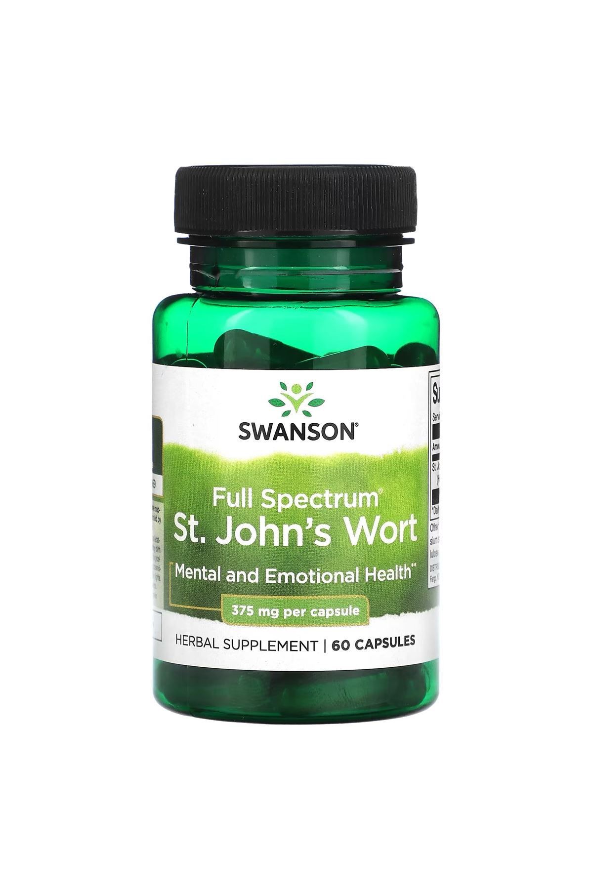 SWANSON Full Spektrumlu St. John's Wort, 375 mg, 60 Kapsül