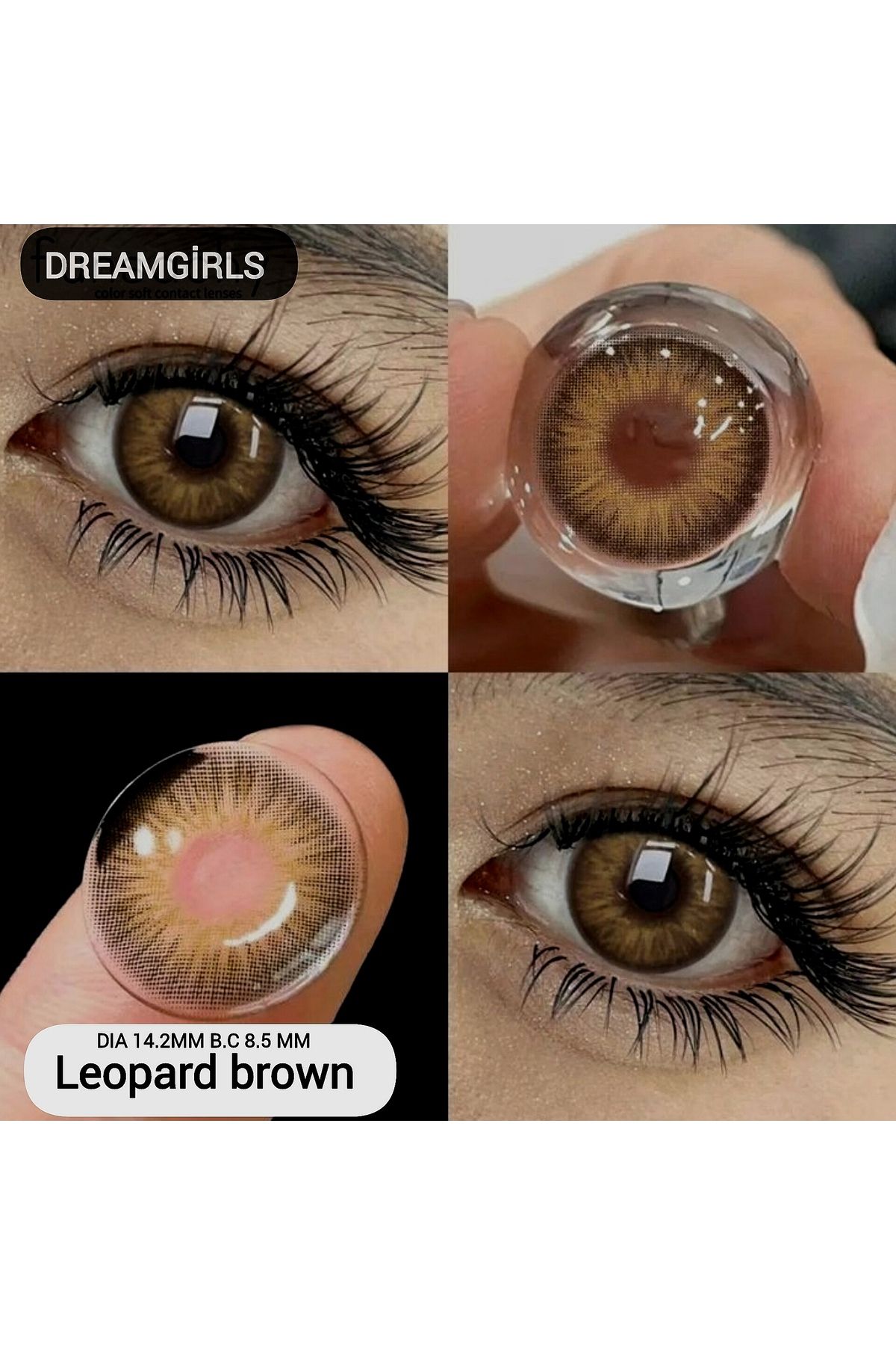 Eyeshop LEOPARD BROWN LENS DOĞAL GÖRÜNÜMLÜ 1 YILLIK 12 KULANIM SÜRELİ