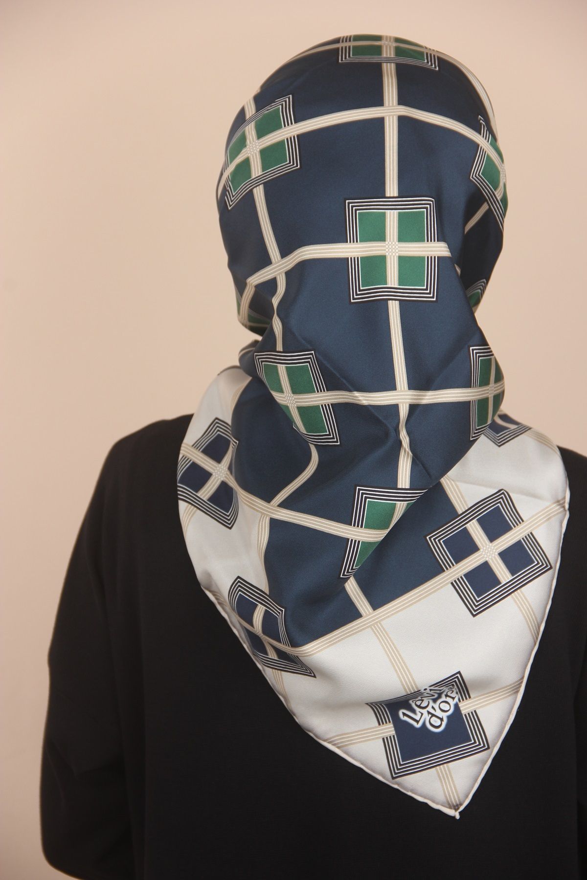 روسری آبی Navy Blue Twill ̇pek 29 Levidor