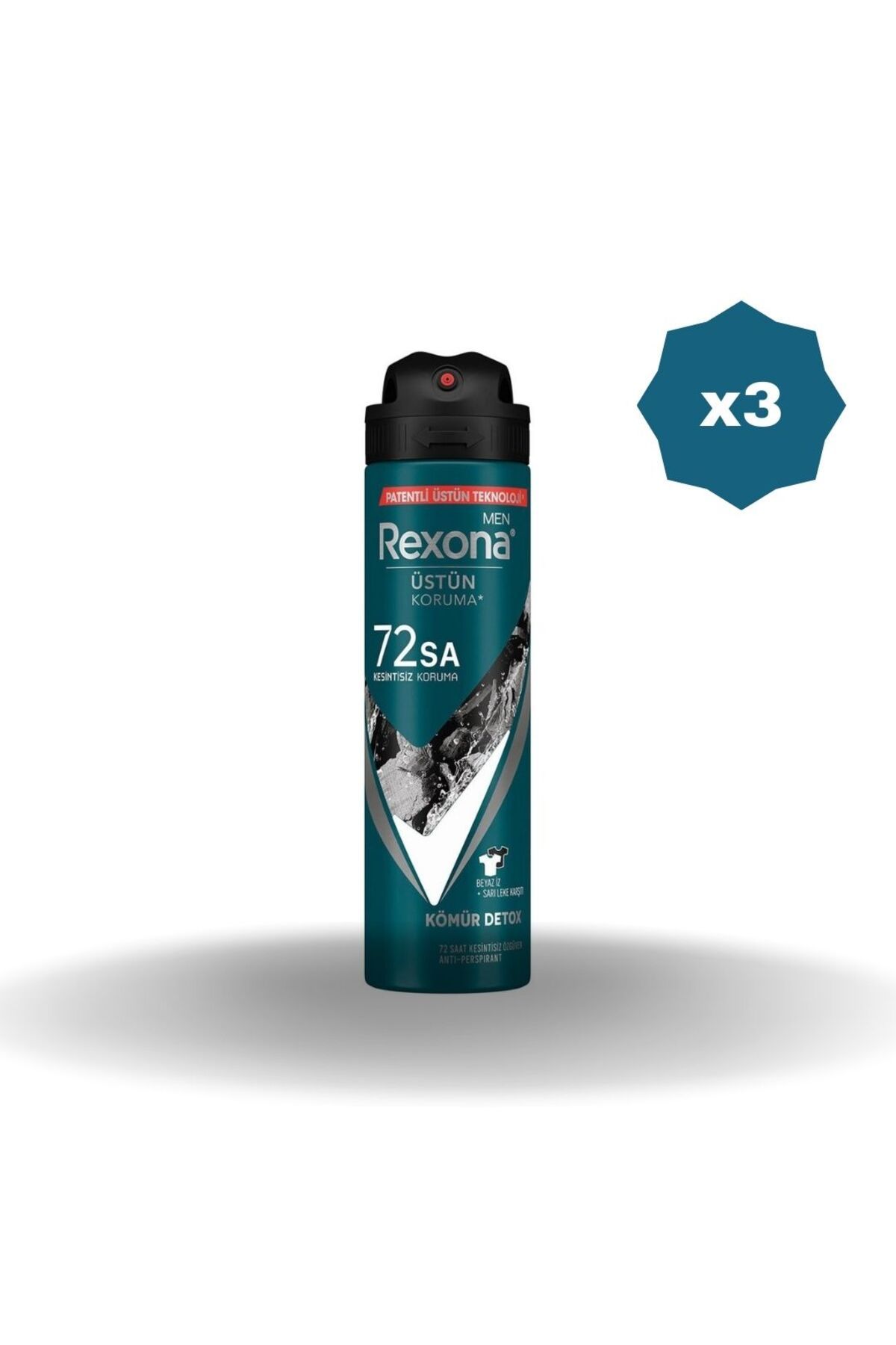 Rexona DEO MEN ADV CHARCOL SPR.D5 150 ML - (3 ADET)