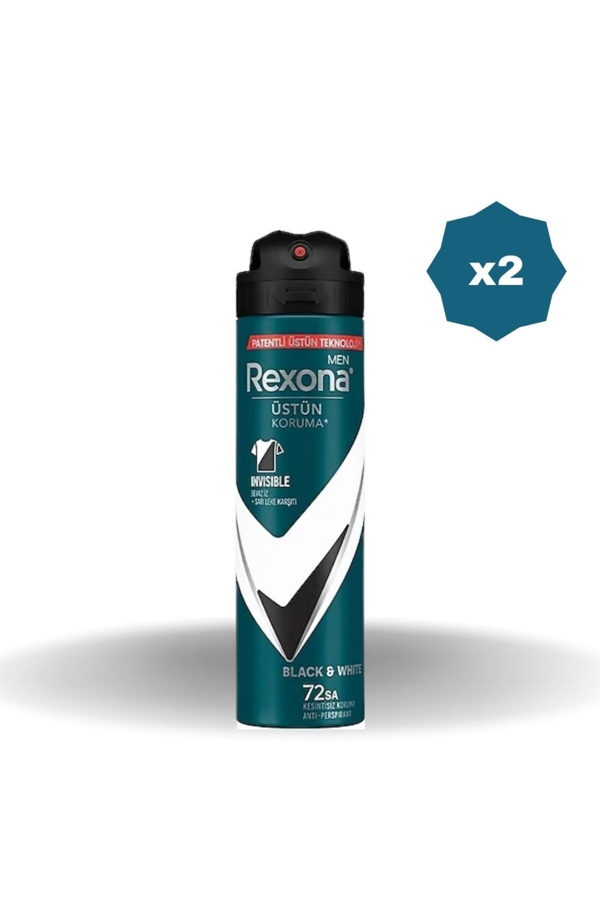 Rexona DEO MEN ADV INVİSİBLE BLACK&WHİTE SPR: 150 ML - (2 ADET)