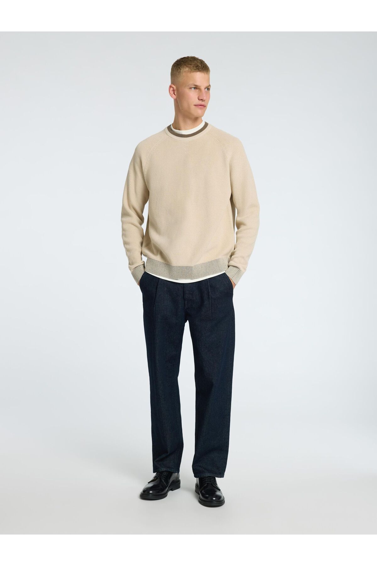 Selected Homme-Pullover mit Rundhalsausschnitt 100% Baumwoll 4