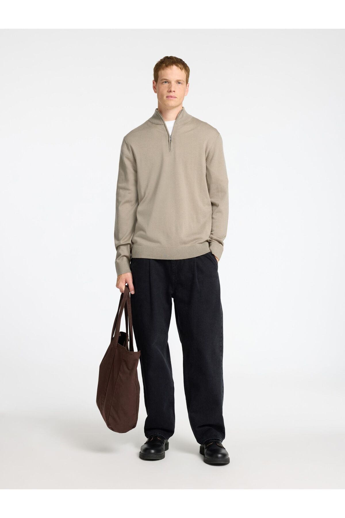 Selected Homme-Half-zip Pullover 100% Merinowoll 4