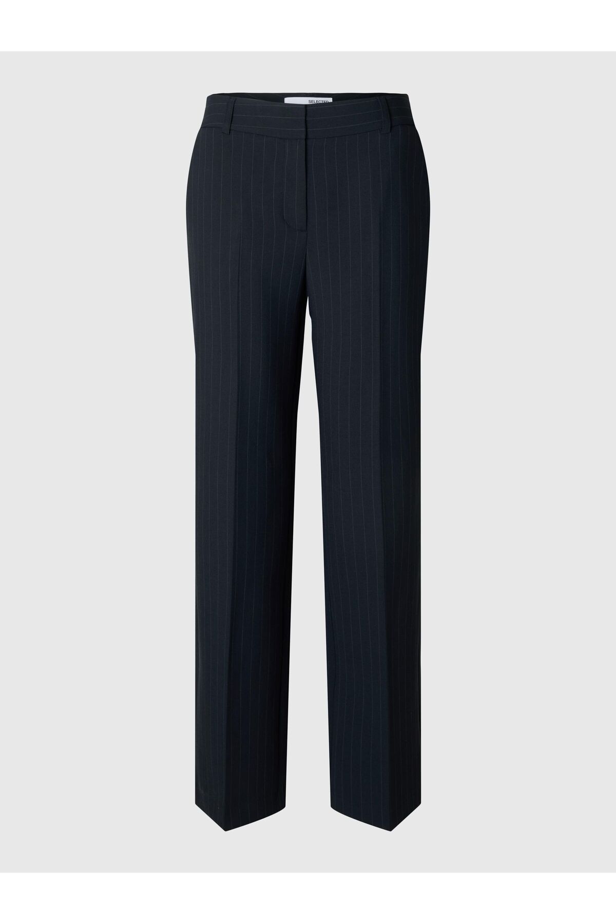 Selected Femme-Hose mit weitem Bein Nadelstreifen 2