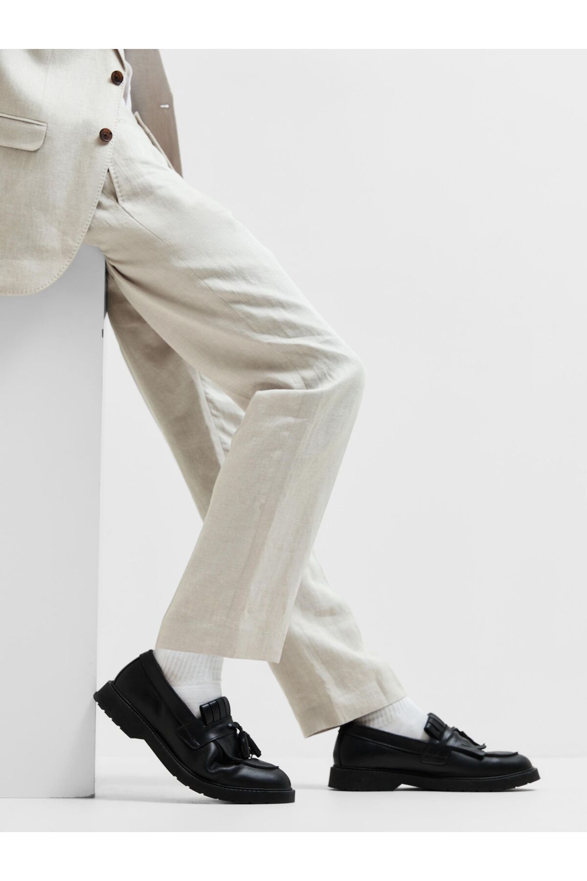 Selected Homme-Anzughose 100% Leinen 6