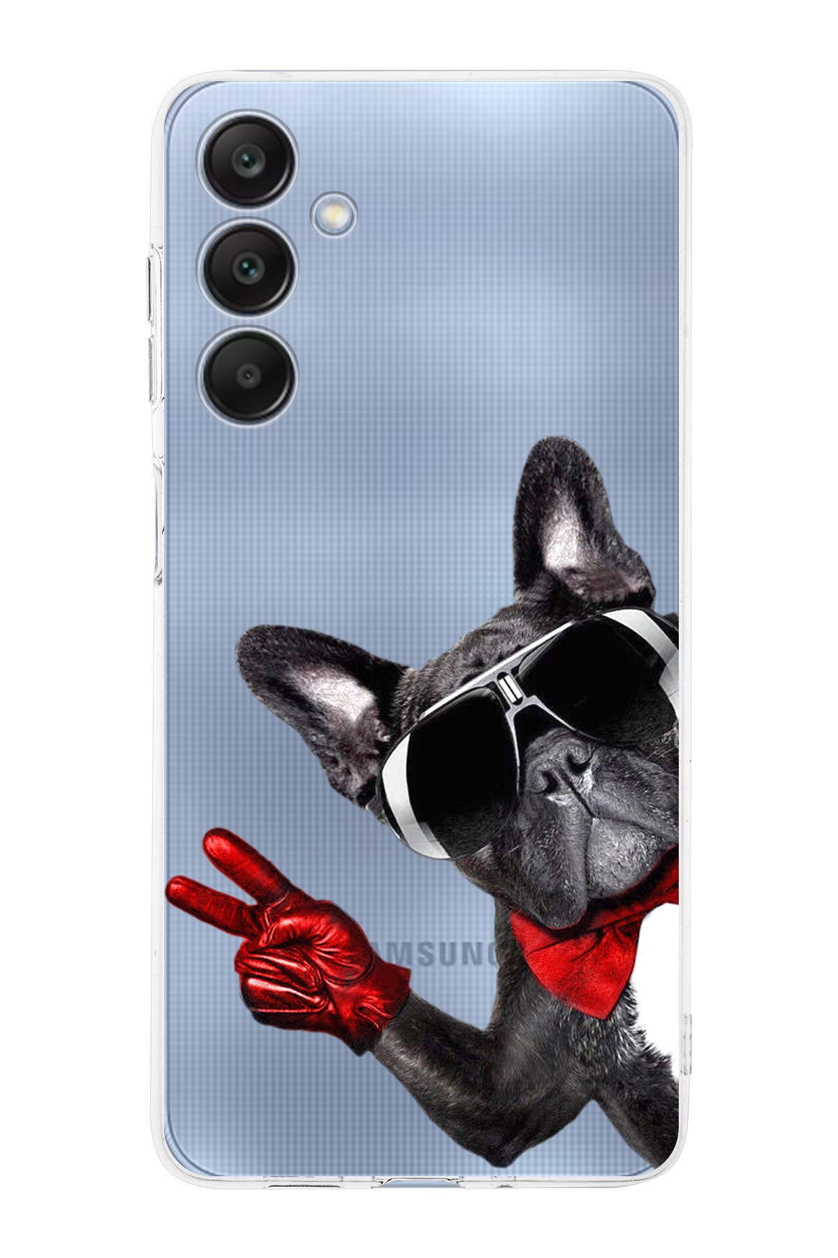 Galaxy A26 ile Uyumlu Köpek 2 Kamera Korumalı Şeffaf Kılıf