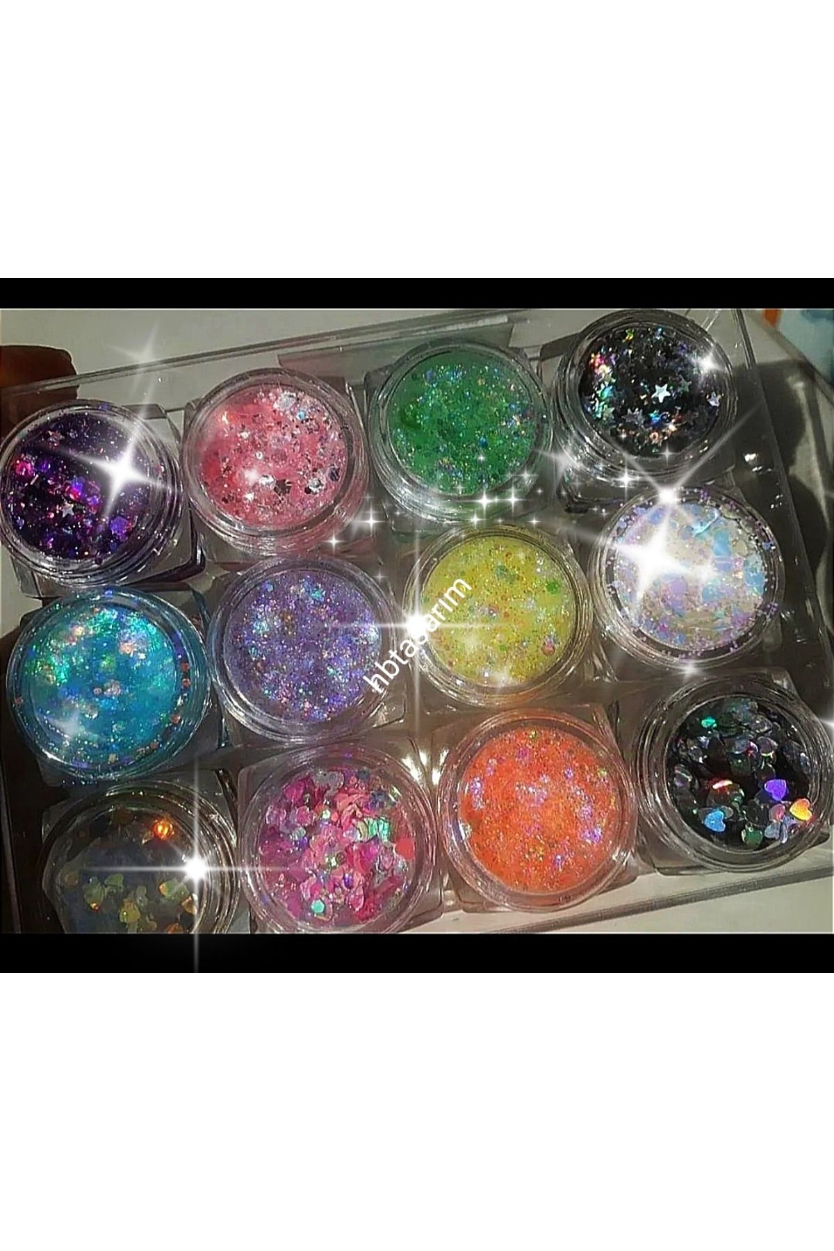 hbtasarim Glitter Yüz Saç Ve Vücut Simi 12li Set