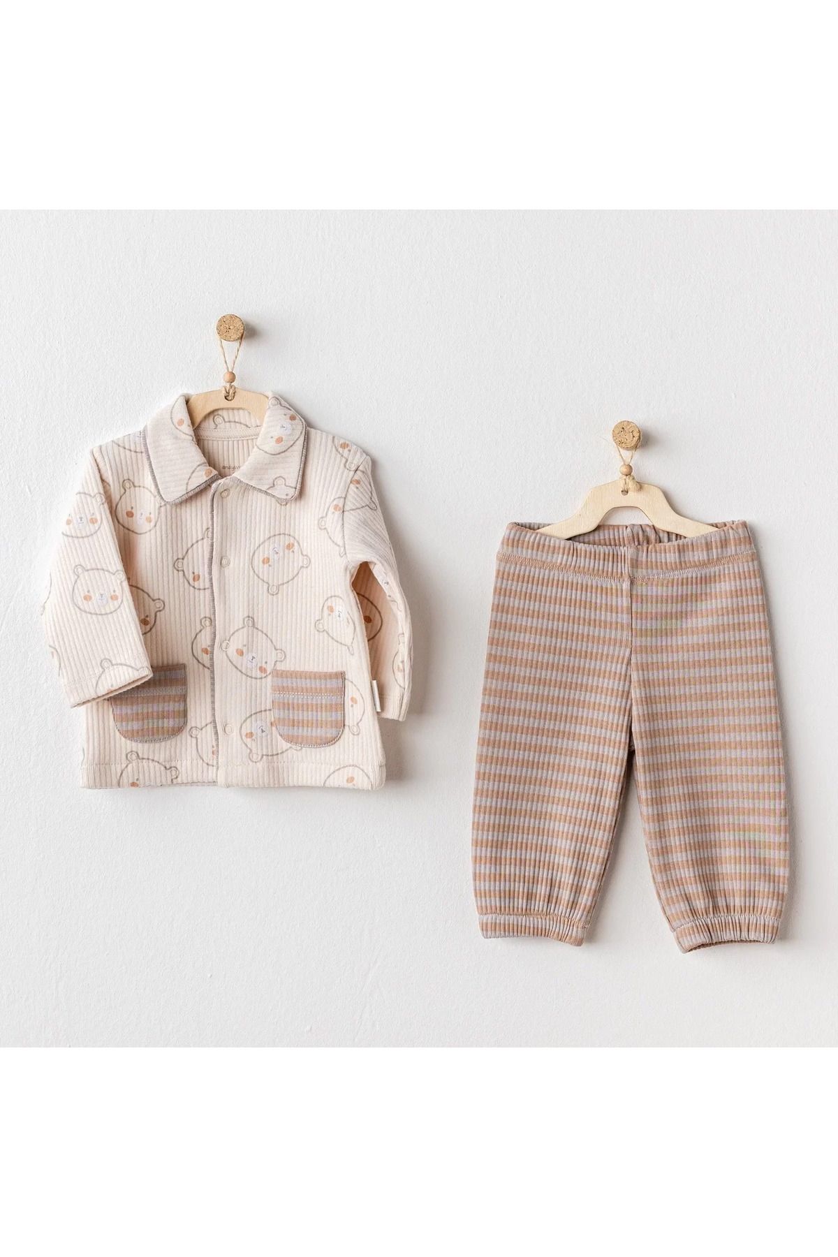 dalinda Bear Time 2'li Bebe Takım Light Beige