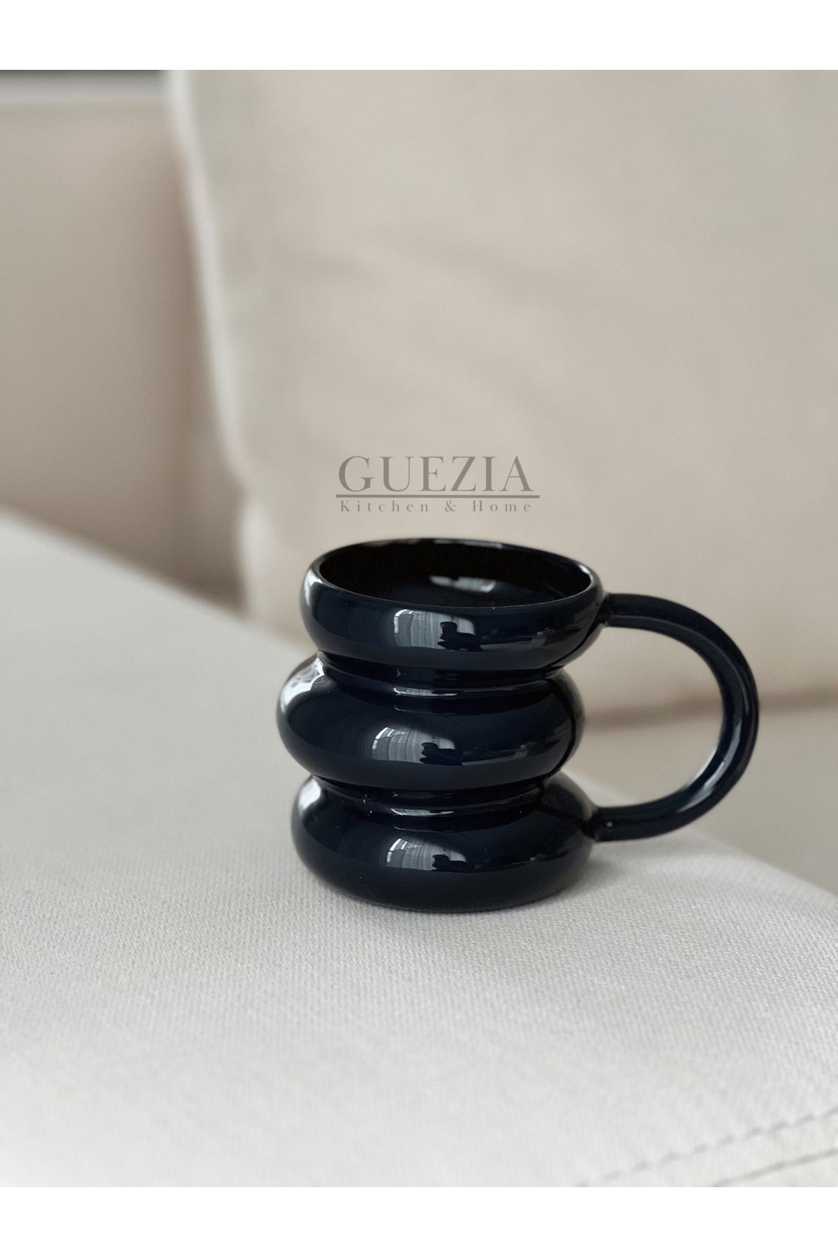 GUEZIA Big boom mug | ceramic mug | Navy Blue | 300 ml