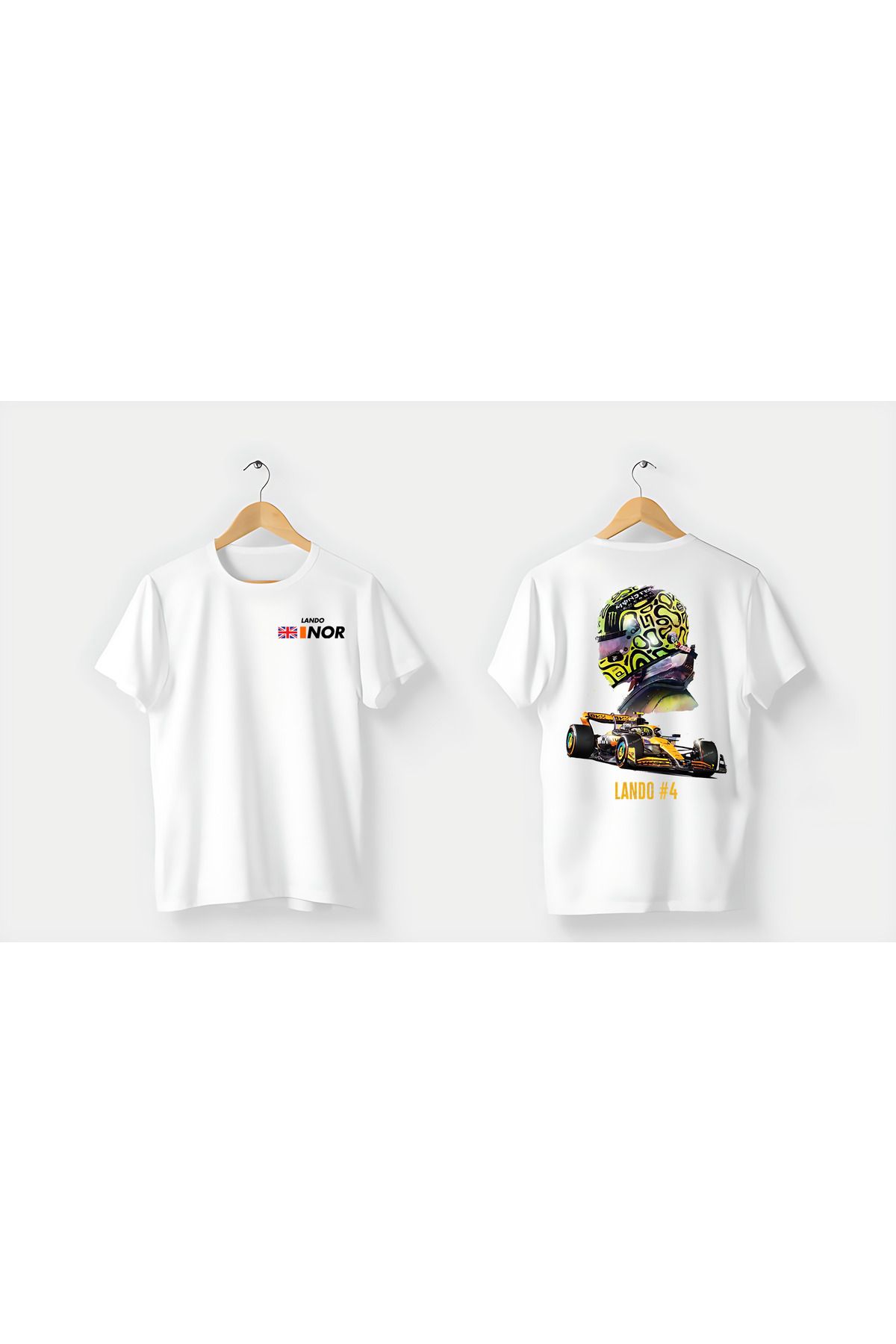 Pisa Art Lando Norris Sırt Baskılı F1 Formula Oversize Tişört