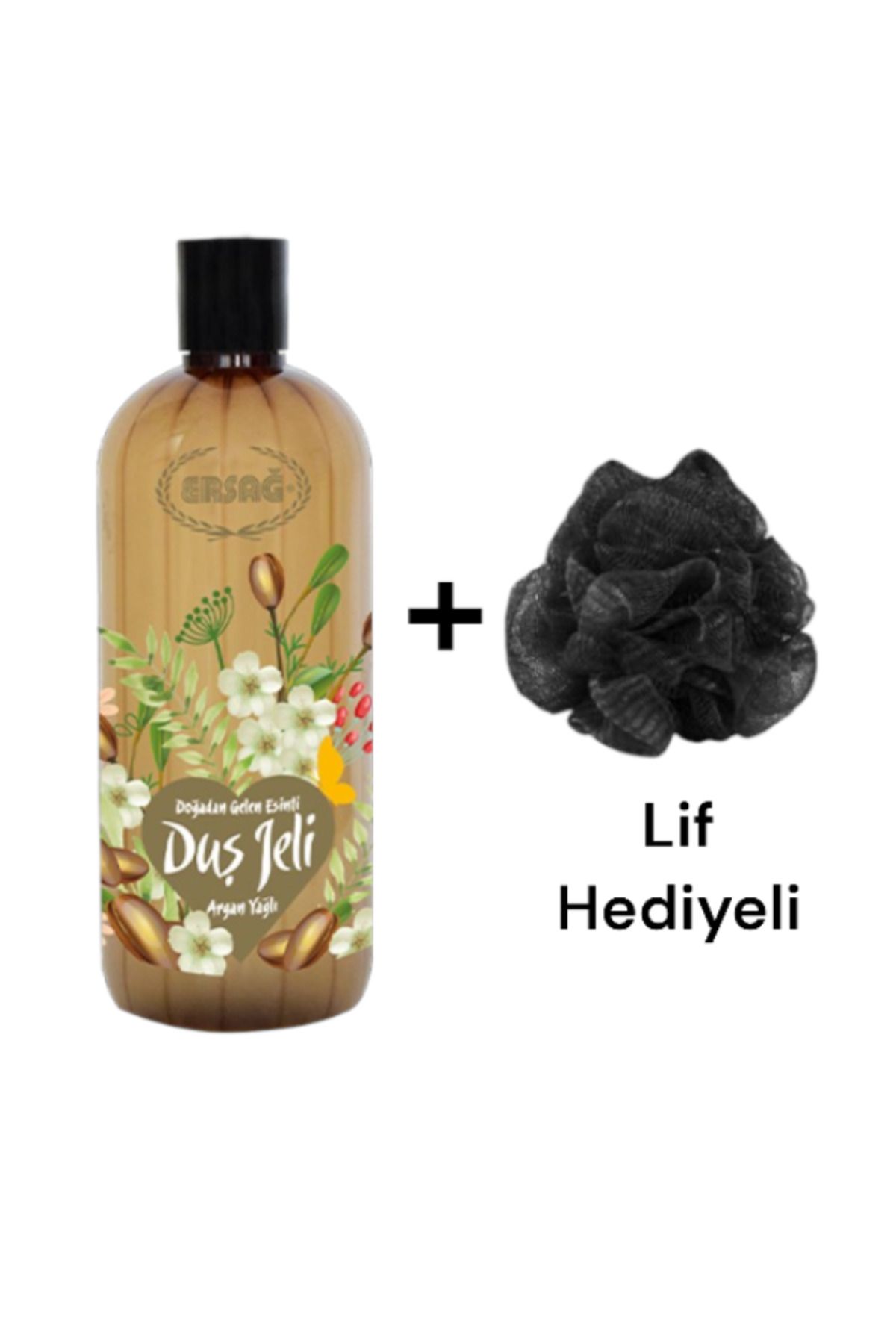 Ersağ Argan Yağlı Duş Jeli 500 ML -( Lif Hediye'li )