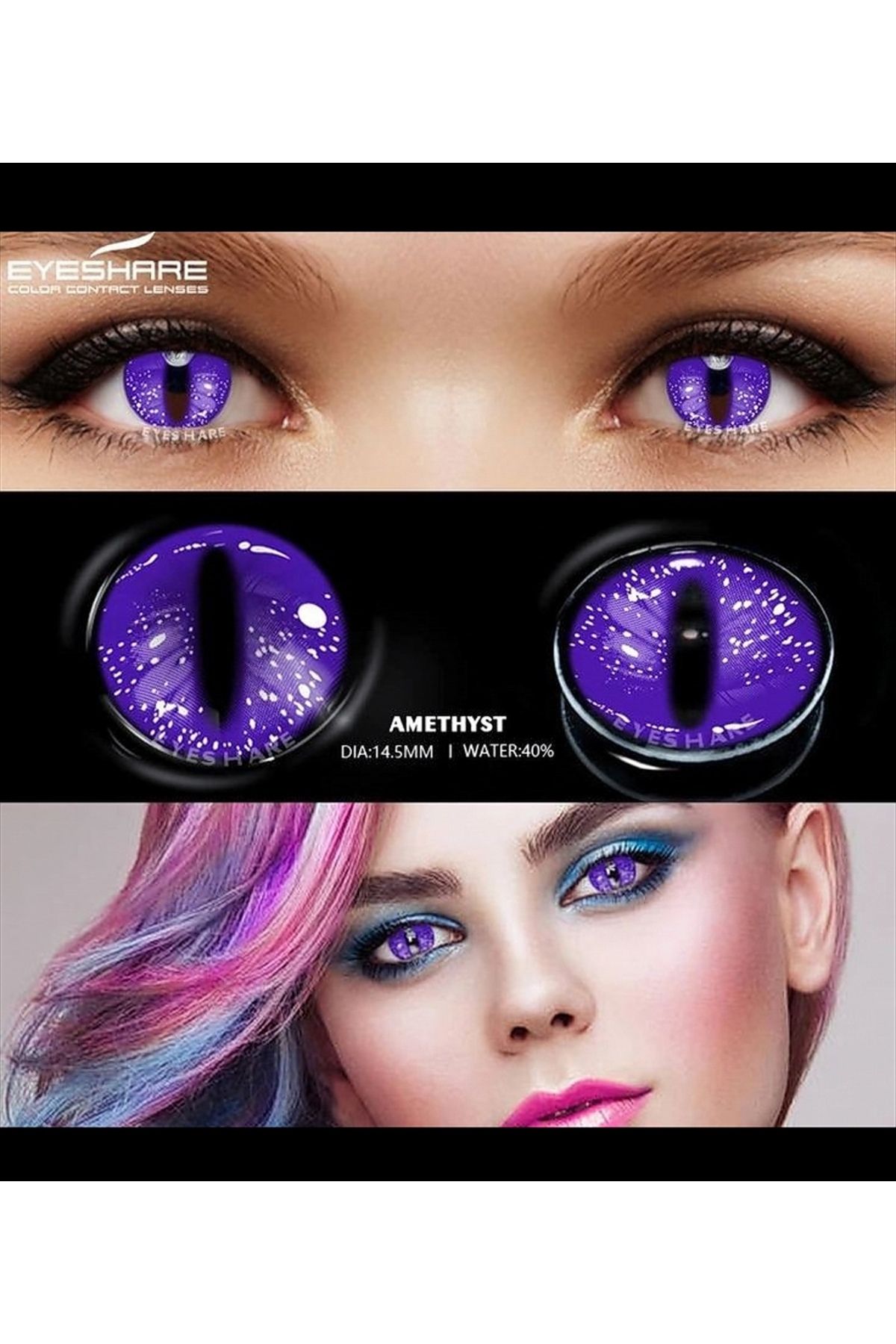 Eyeshop COSPLAY LENS AMETHST KULANIM SURESİ 12 AY