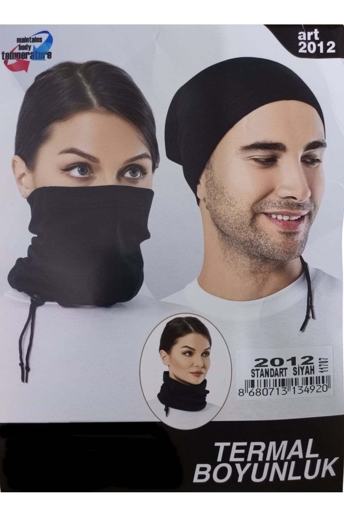 Kezban Tekstil Unisex Siyah Kışlık  TERMAL BOYUNLUK STANDART