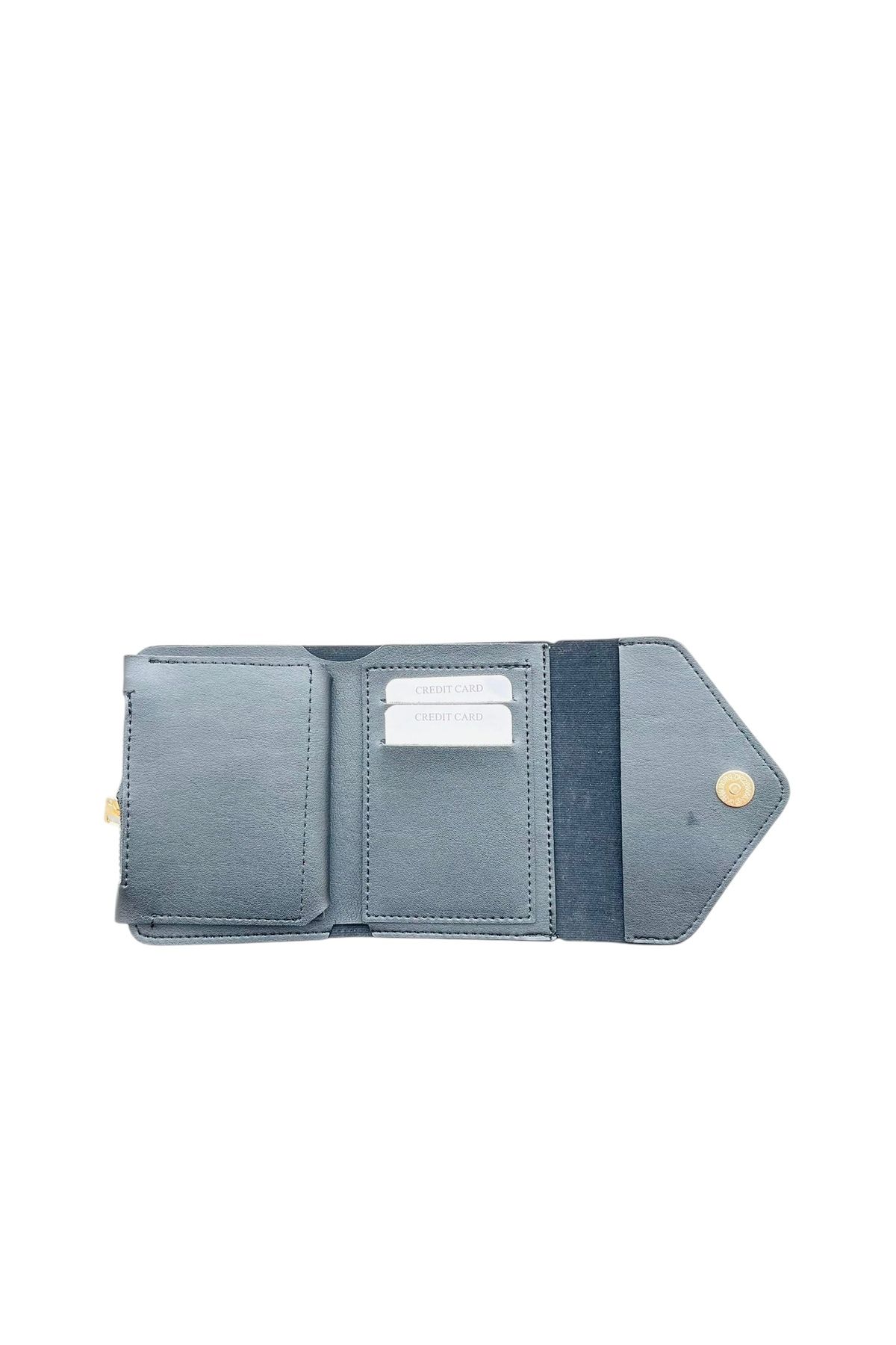 کیف پول زنانه لوازم جانبی خانه مشکی شیک و زیپ دار ZIPPERED MODAVİX