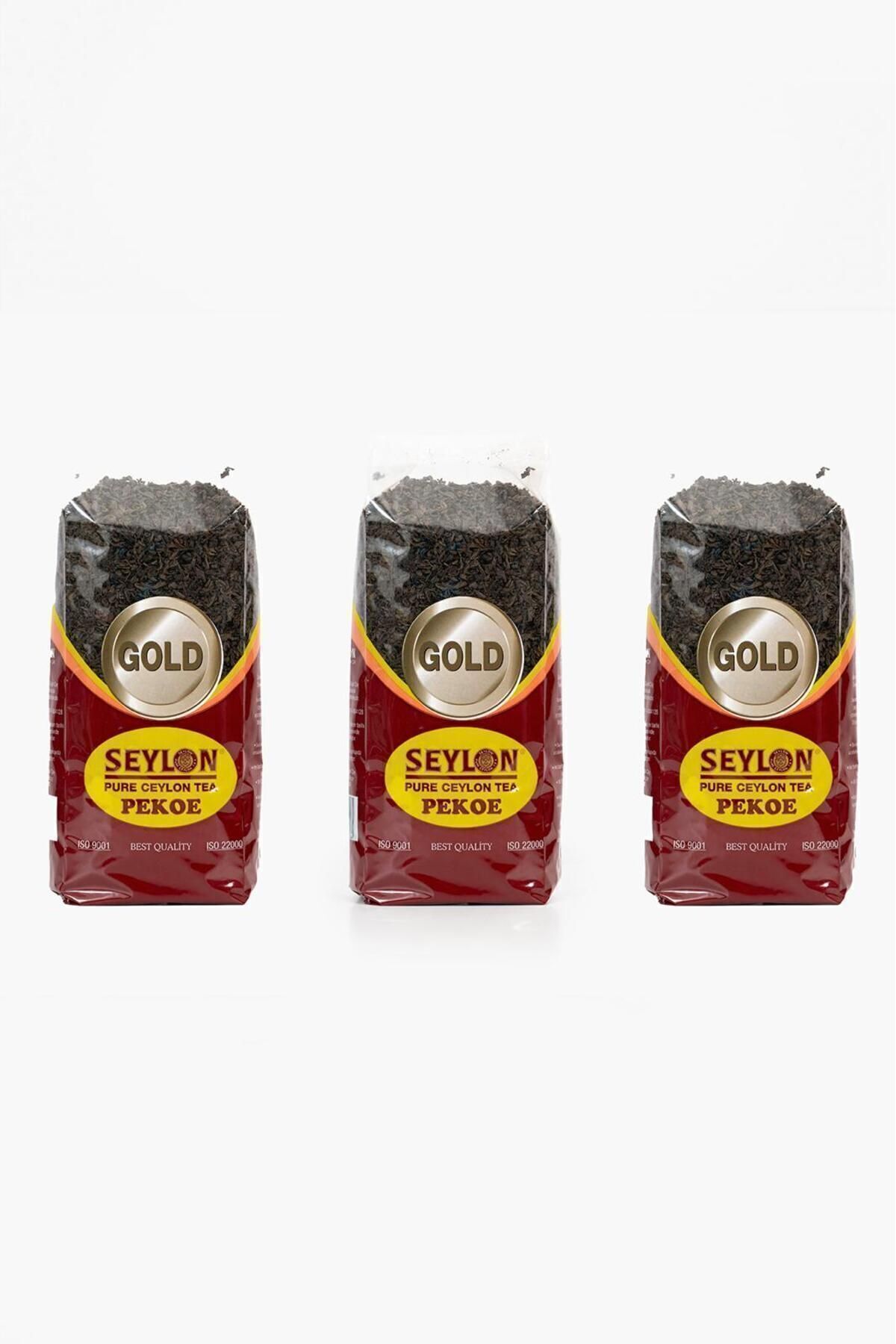 Seylon Seylon 500 gr  Pekoe Gold 100% Saf Ceylon Tea 3 Adet Ithal Seylan Sri Lanka Siyah Yaprak.