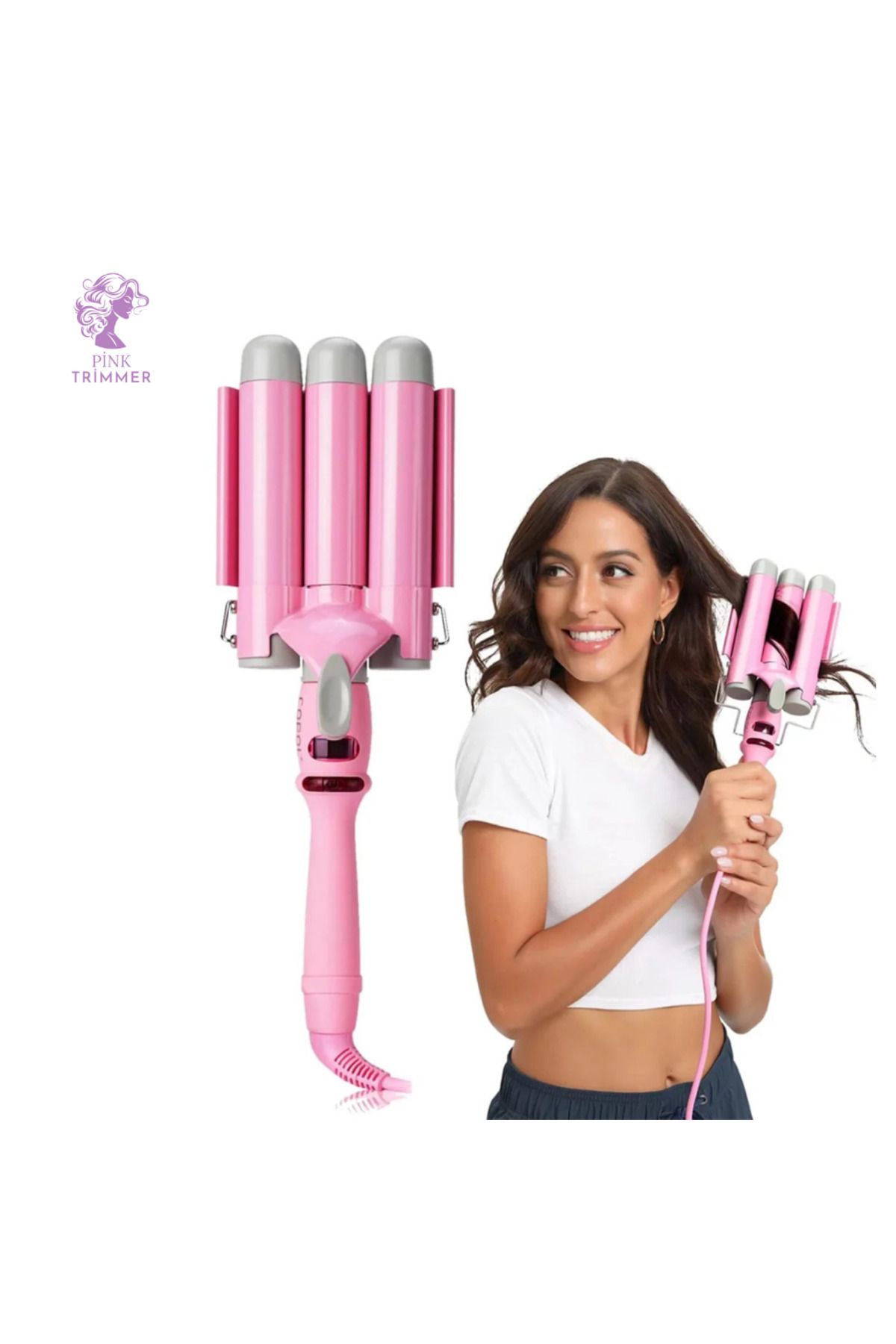 pinktrimmer Dalgalı Saç Maşası, Wag Maşa, Su Dalgası Maşası