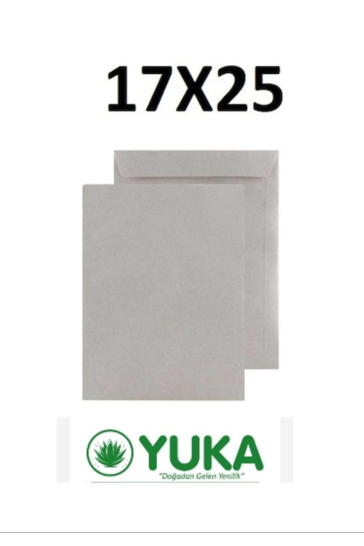 Yuka Torba Zarf Kraft 17x25 Cm 90 gr 50 Adet ağzı yapışkanlı