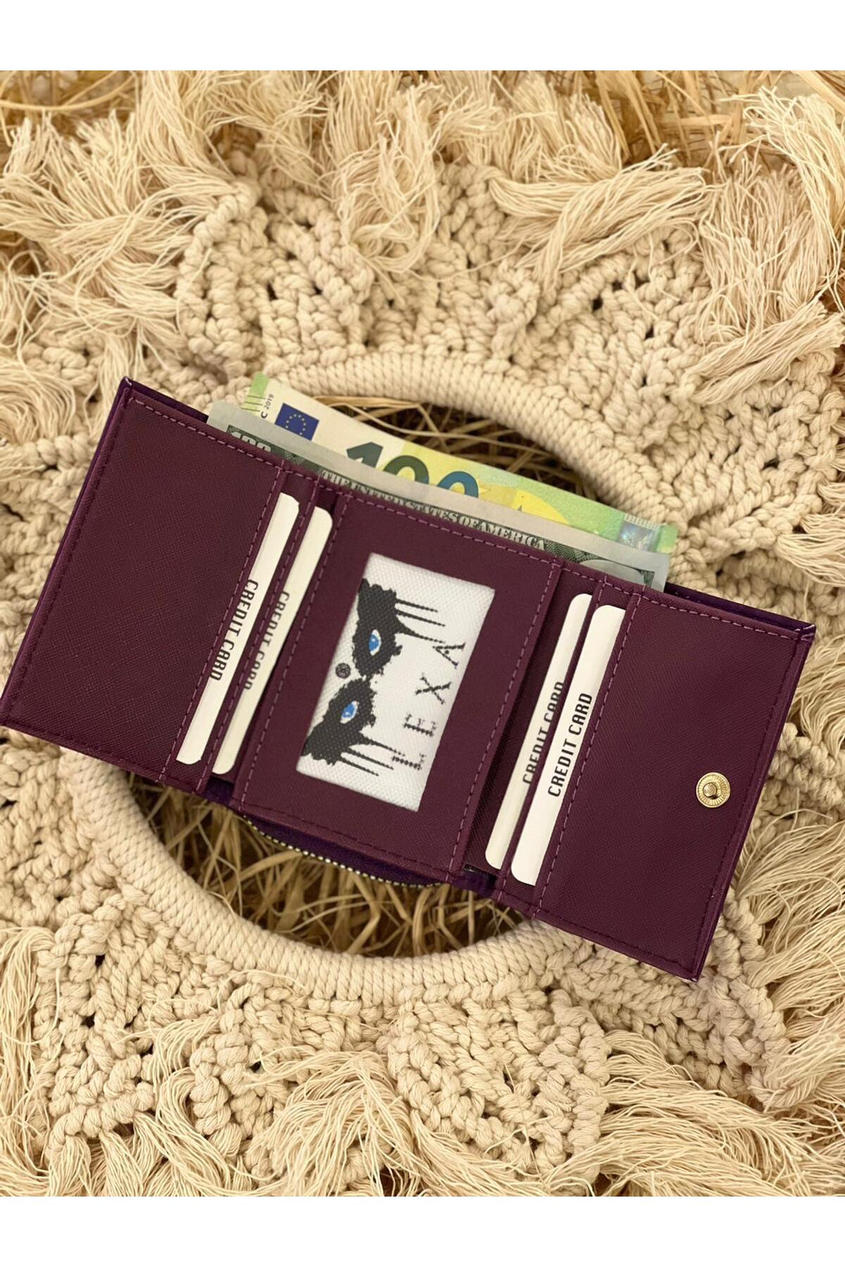 Lexa  Klinkır Kumaş Spor Şık Su Geçirmez Kadın Cüzdan - Görsel 2