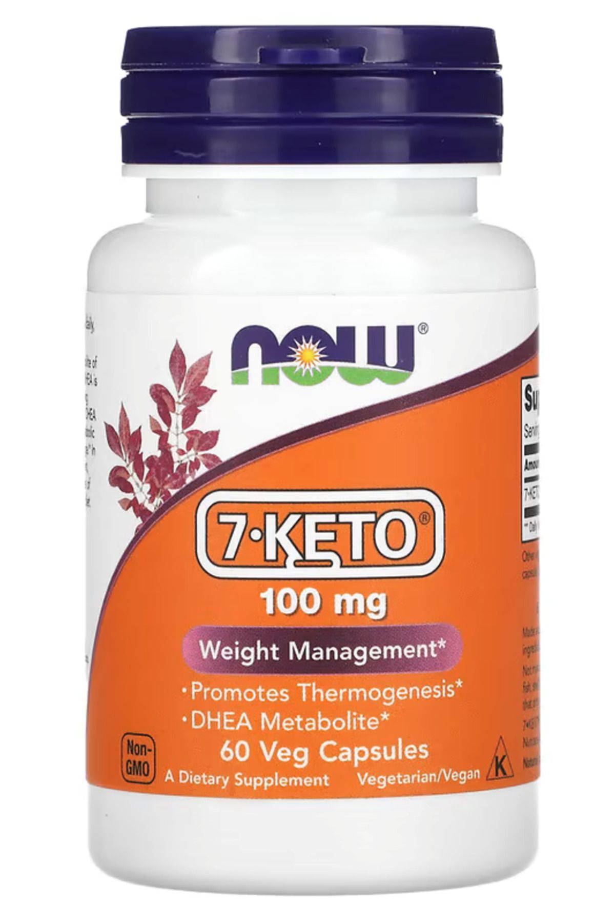 Now Foods , 7-keto, 100 Mg, 60 Veg Capsules