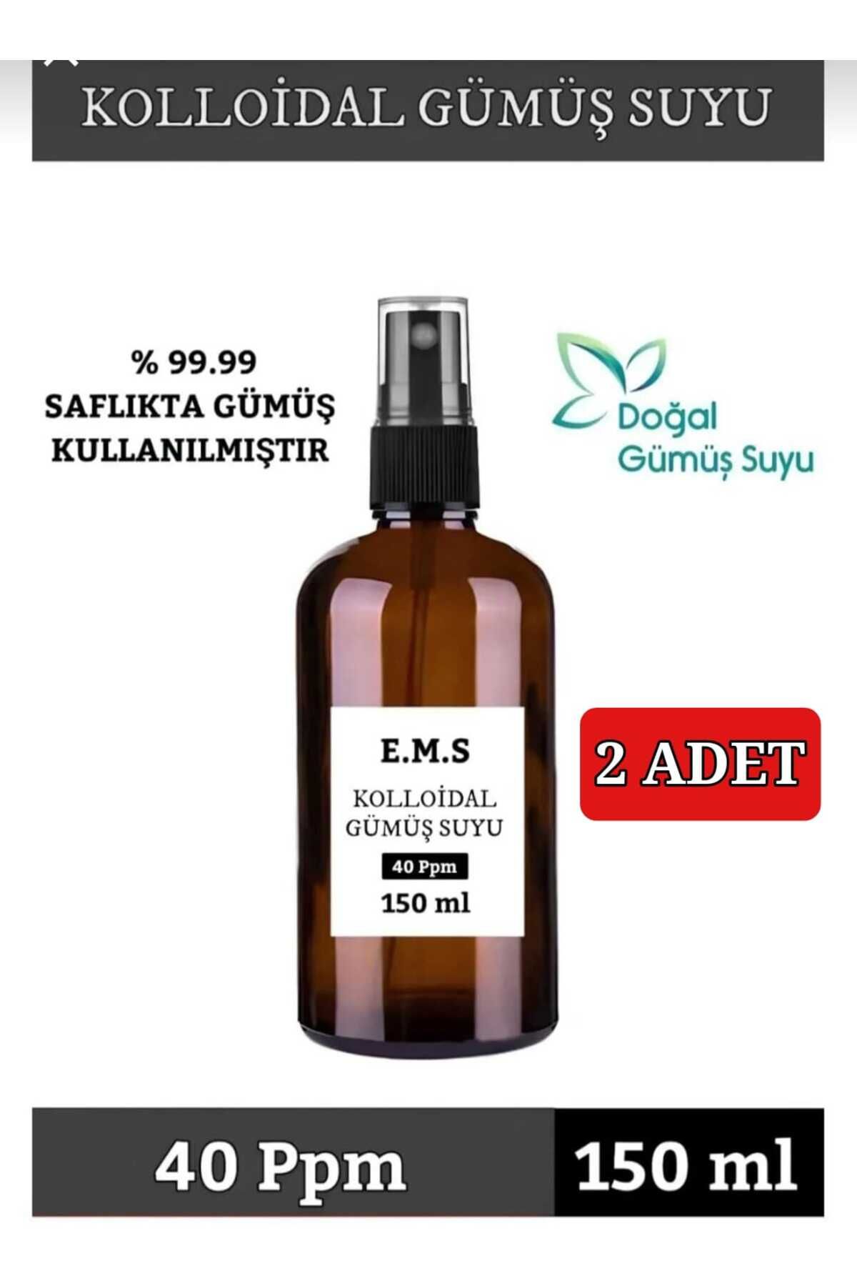 E.M.S AVM 2 X 150 ML Kolloidal Gümüş Suyu (40 PPM) Monoatomik Içilebilir Gümüş Suyu