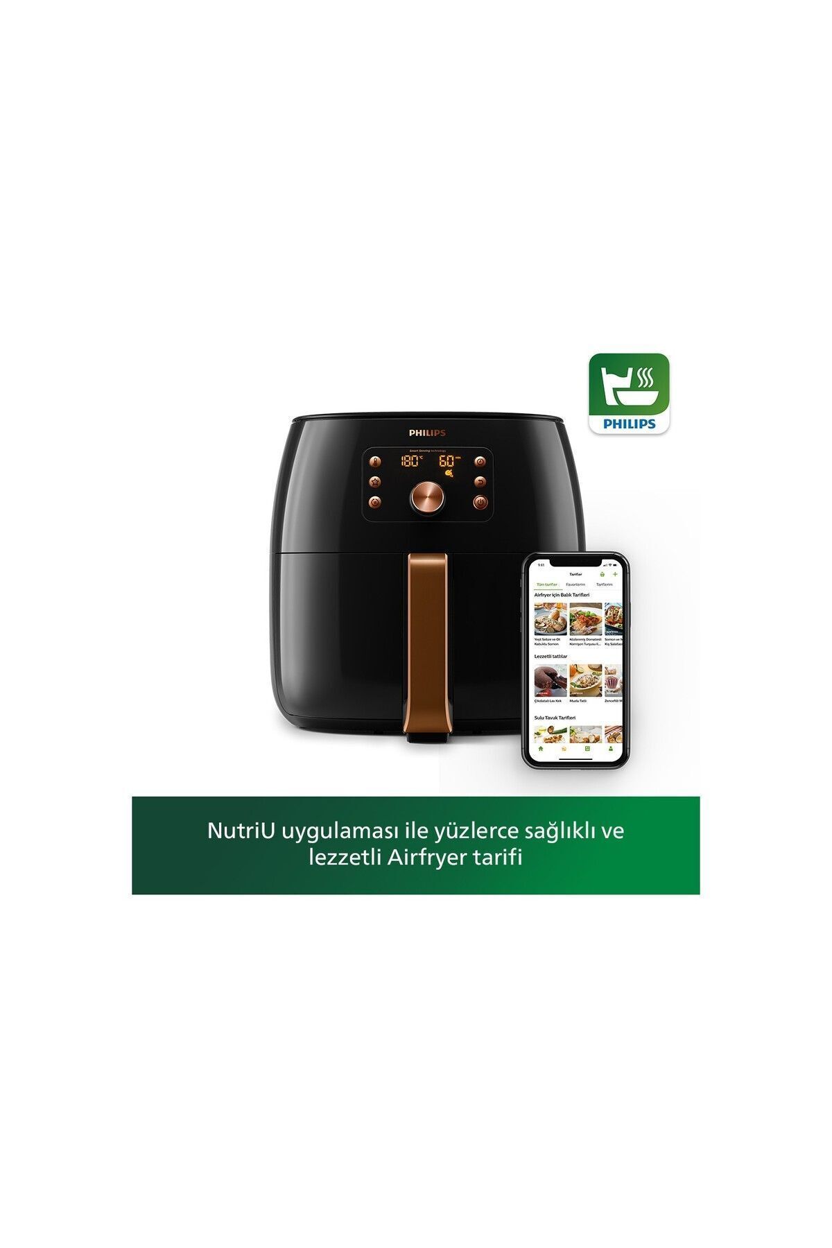 Philips 1.4 Kg Airfryer Xxl Smart Sensing Fritöz 7.3 Litre Premium Gold