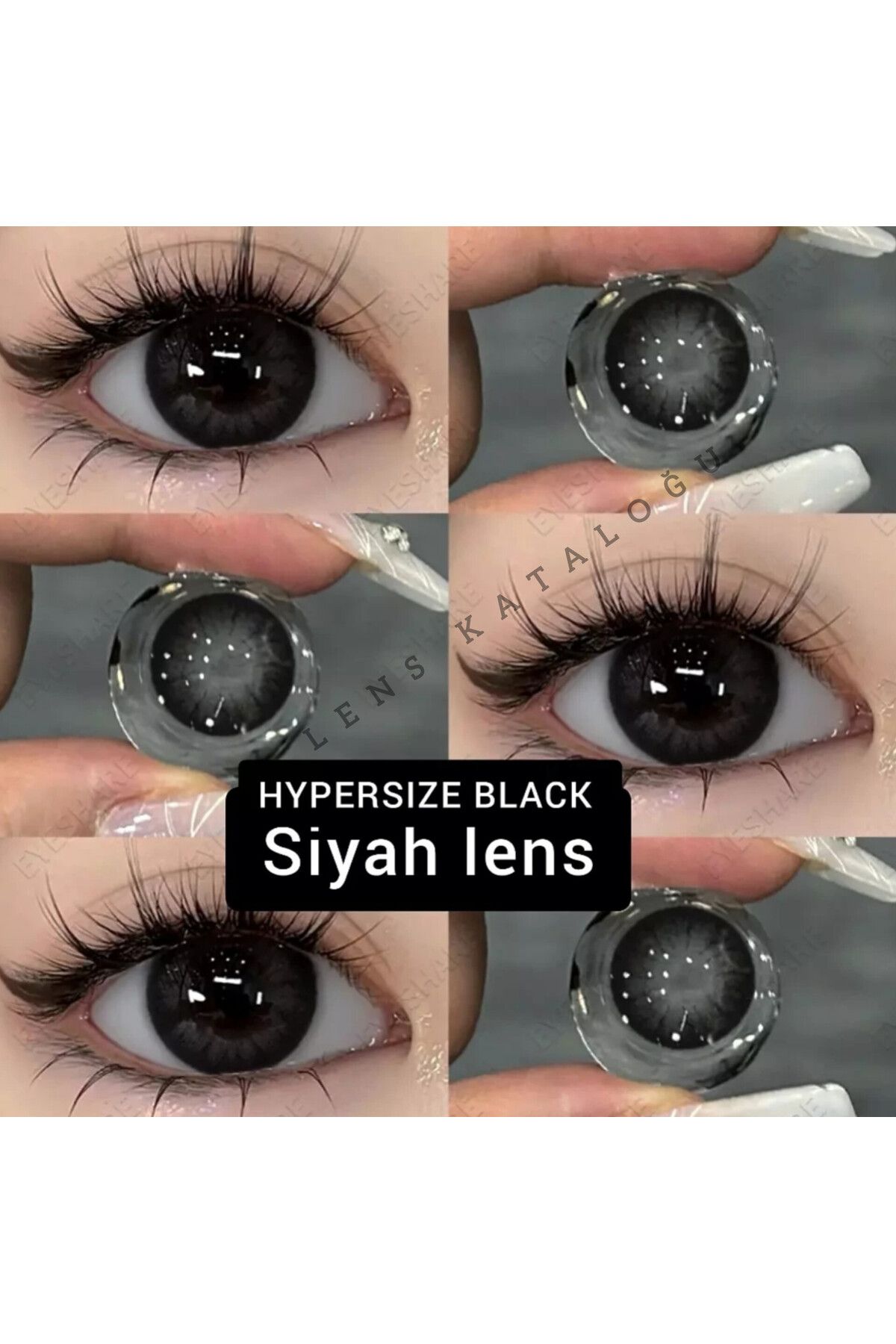 Eyeshop HYPERSIZE BLAK LENS NUMARASIZ DOĞAL GÖRÜNÜMLÜ KULANIM SURESİ 12 AY