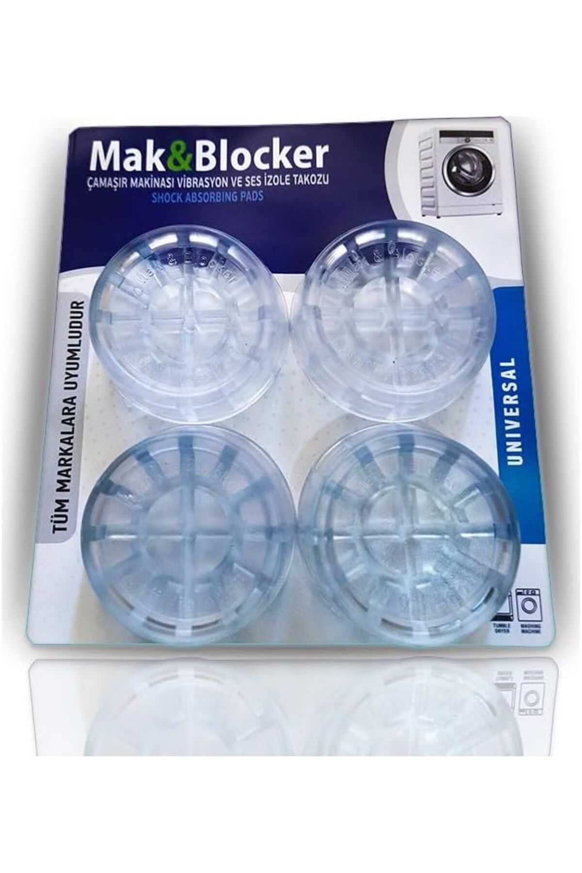 STOREMAX alnsgrup & Blocker Çamaşır Makinesi Titreşim Önleyici Ayak (Şeffaf Kauçuk) shphx 897754