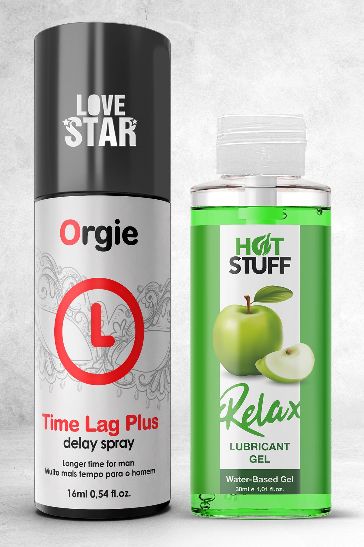 Love Star Pluss Geciktiricili Sprey Avrupa'dan İthal ve 30ml Elmalı Kayganlaştırıcı Jel