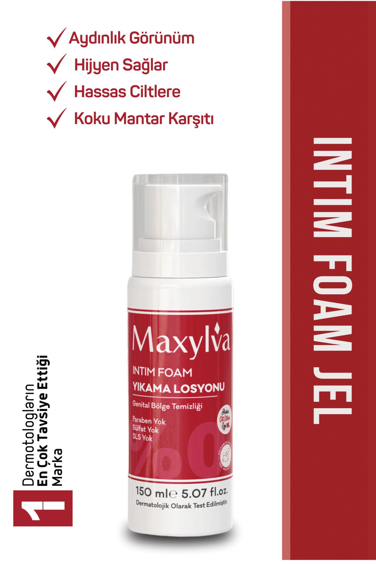 Maxylva Genital Bölge Temizleyici Yıkama Köpük Ve Intim Bakım Losyonu 150ml