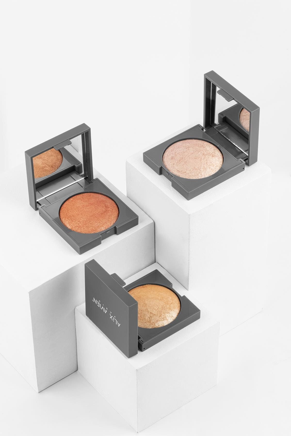 Alix Avien-Shimmer Illuminator Baked Highlighter 03 - Sunkıssed Radiance 11G 4