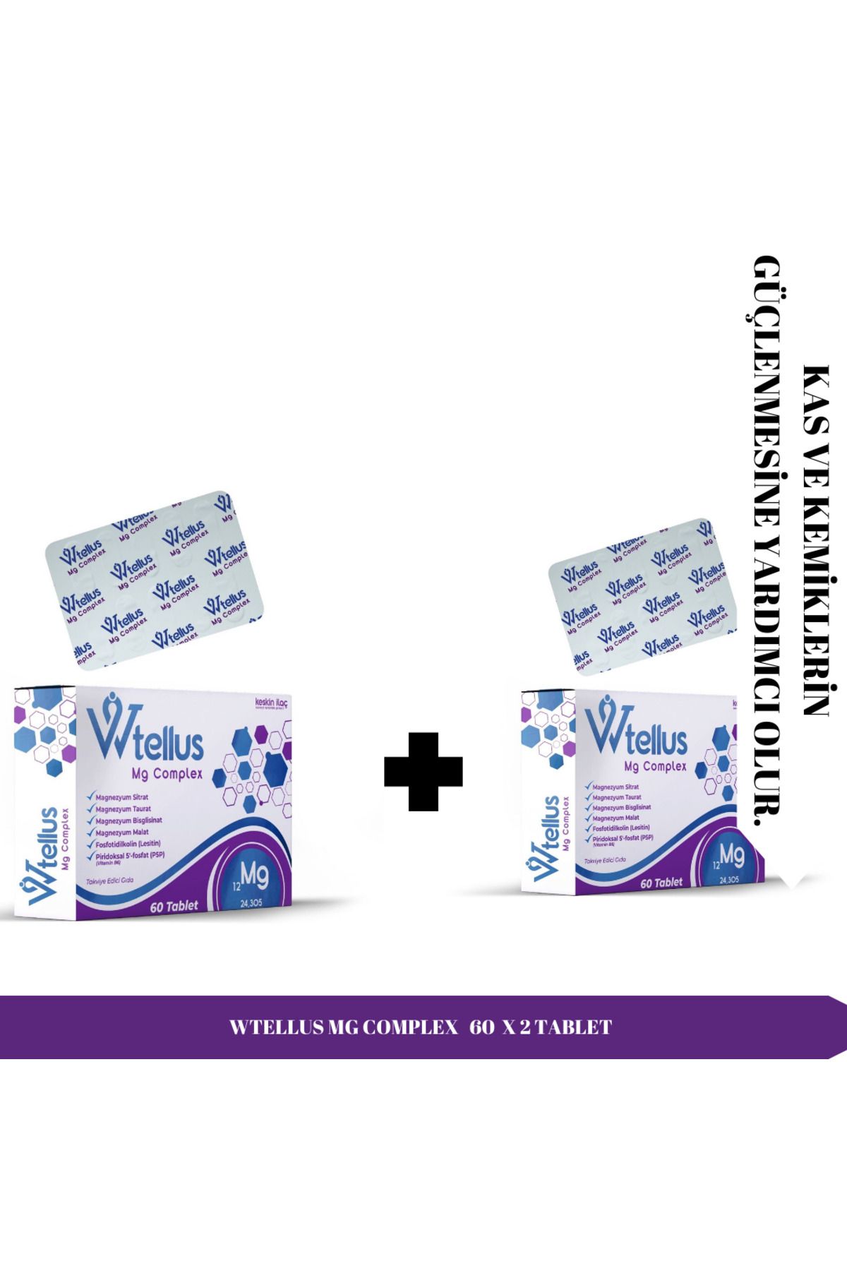 KESKİN İLAÇ Wtellus Mg Complex Magnezyum Kompleksi,fosfotidilkolin,vitamin B6 Ve Glisin Içeren Takviye gıda