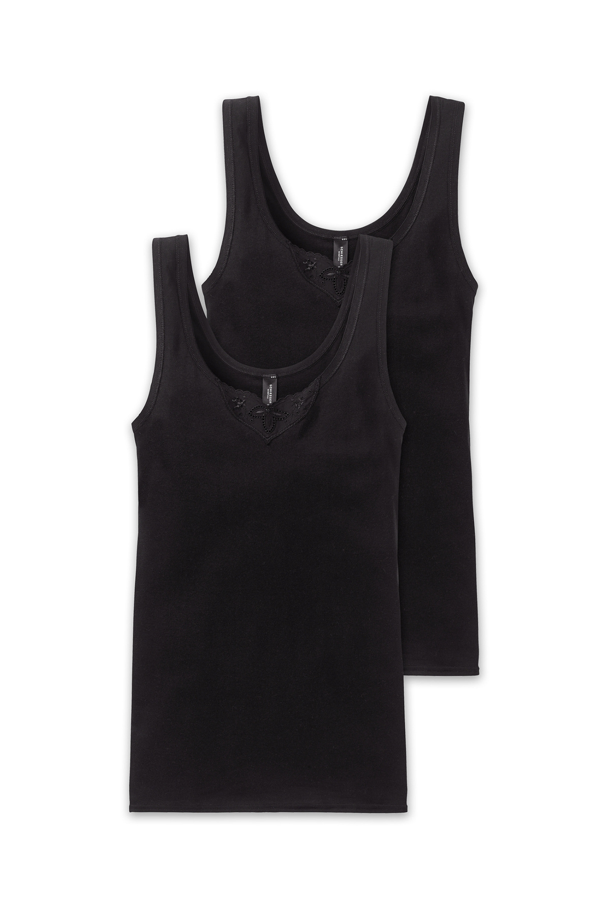 Schiesser-Trägertop (Tops) 2er-Pack Cotton Essentials Träger-Top Shirt Ärmellos Schulterfrei 4