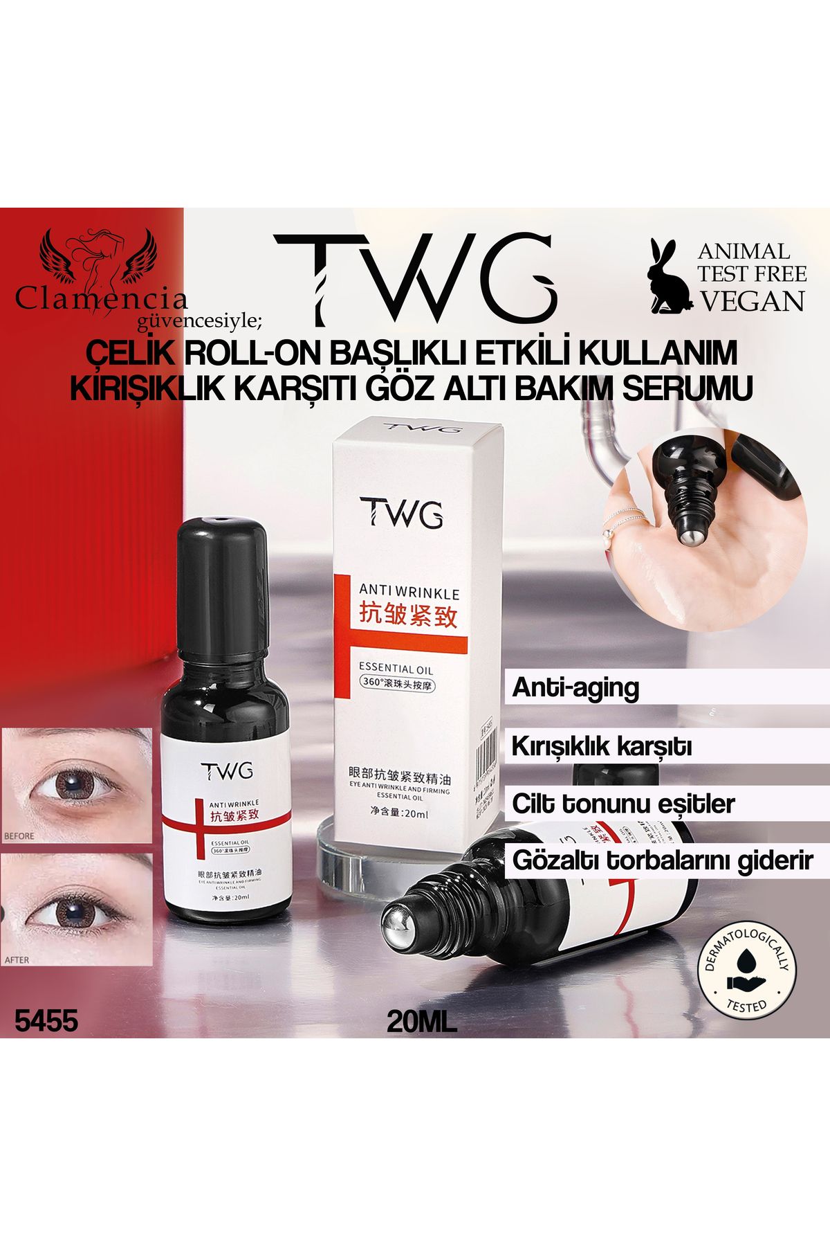 twg Kırışıklık Karşıtı& Sıkılaştırıcı Göz Altı Bakım Serumu 20ml