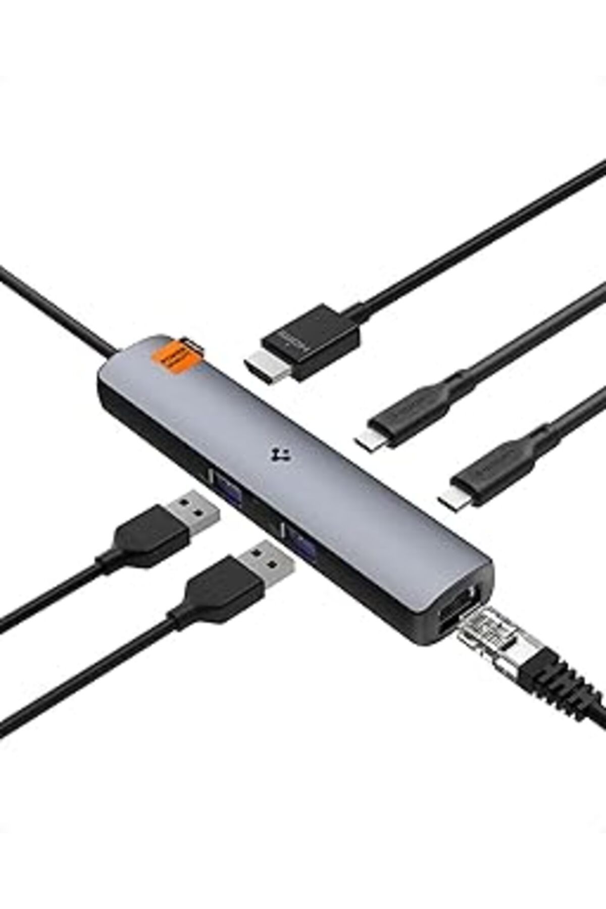 Cepahir Spigen Arcdockpro 100W Güç Adaptörü 6In1 Usb-C Multi Hub / Çoklayıcı 6 Port / 8K 60Hz / Ethernet 2.