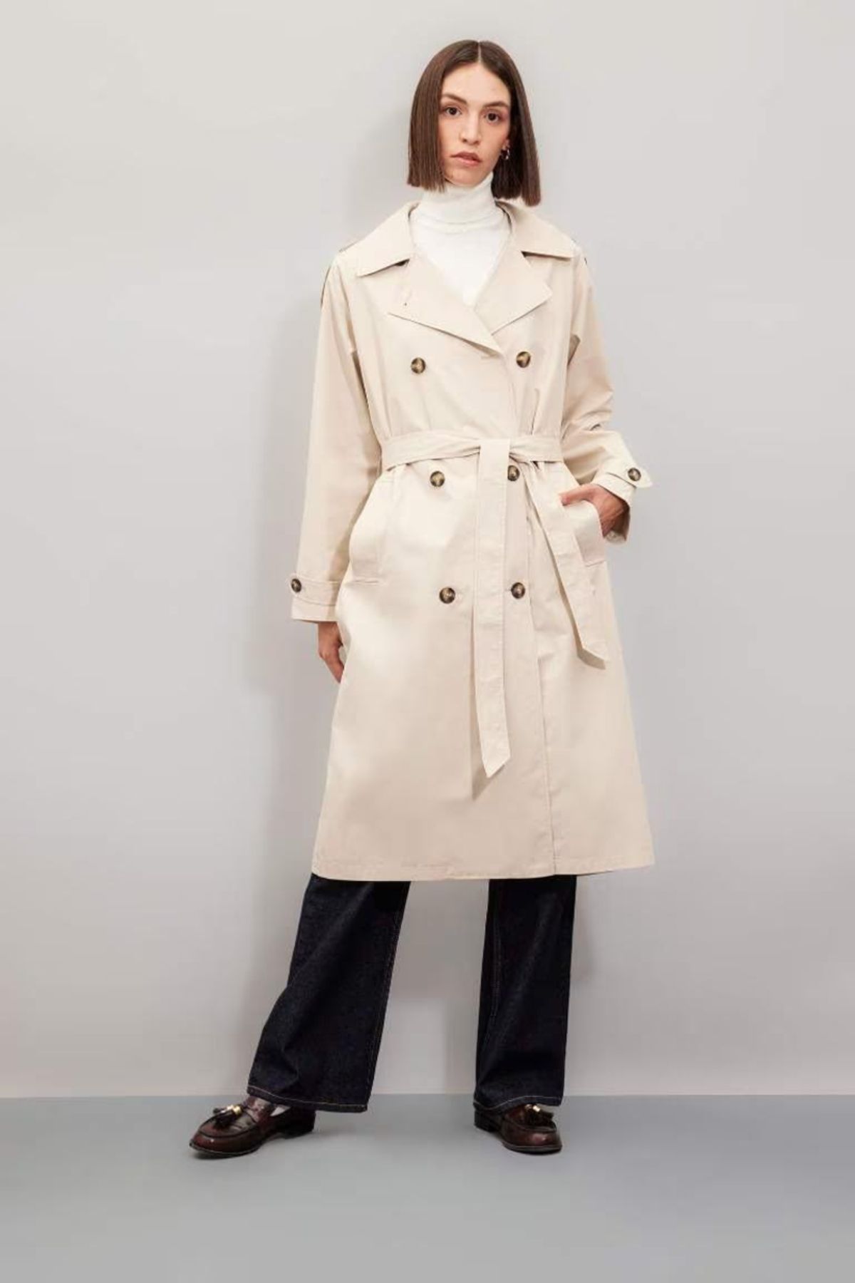 DeFacto-Vízálló Trench Coat - Normal Fit A0585AX24AU 1