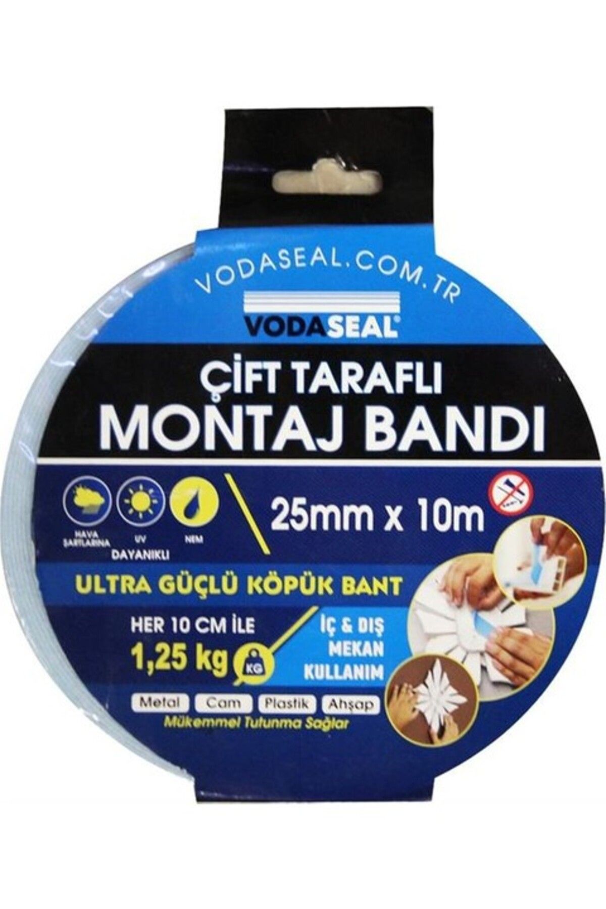 Vodaseal Çift Taraflı Montaj Bantı 25Mmx10Mt Ultra Köpük Bant