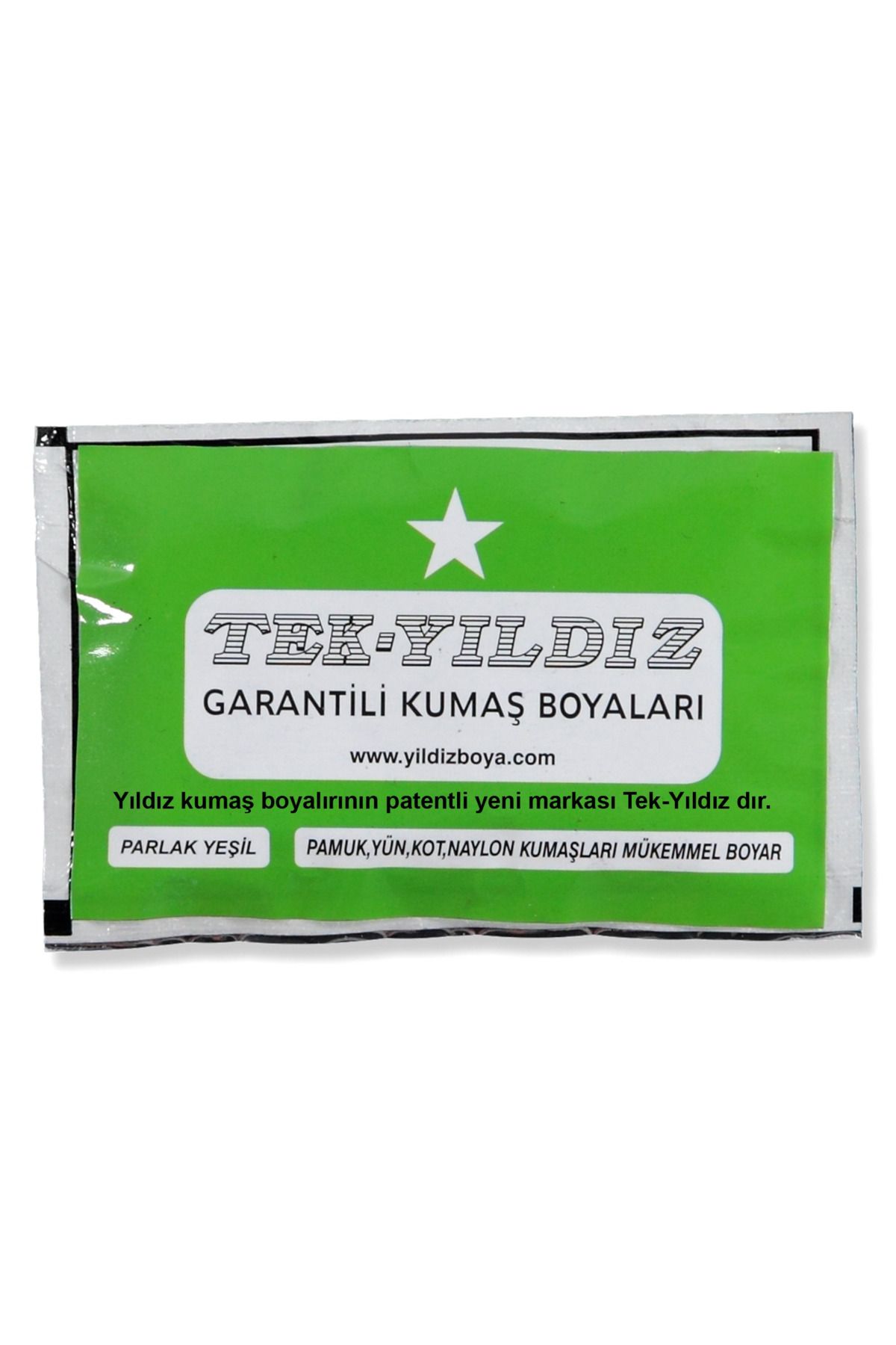 TekYıldız 58 - Kumaş Boyası Parlak Yeşil 11 Gr