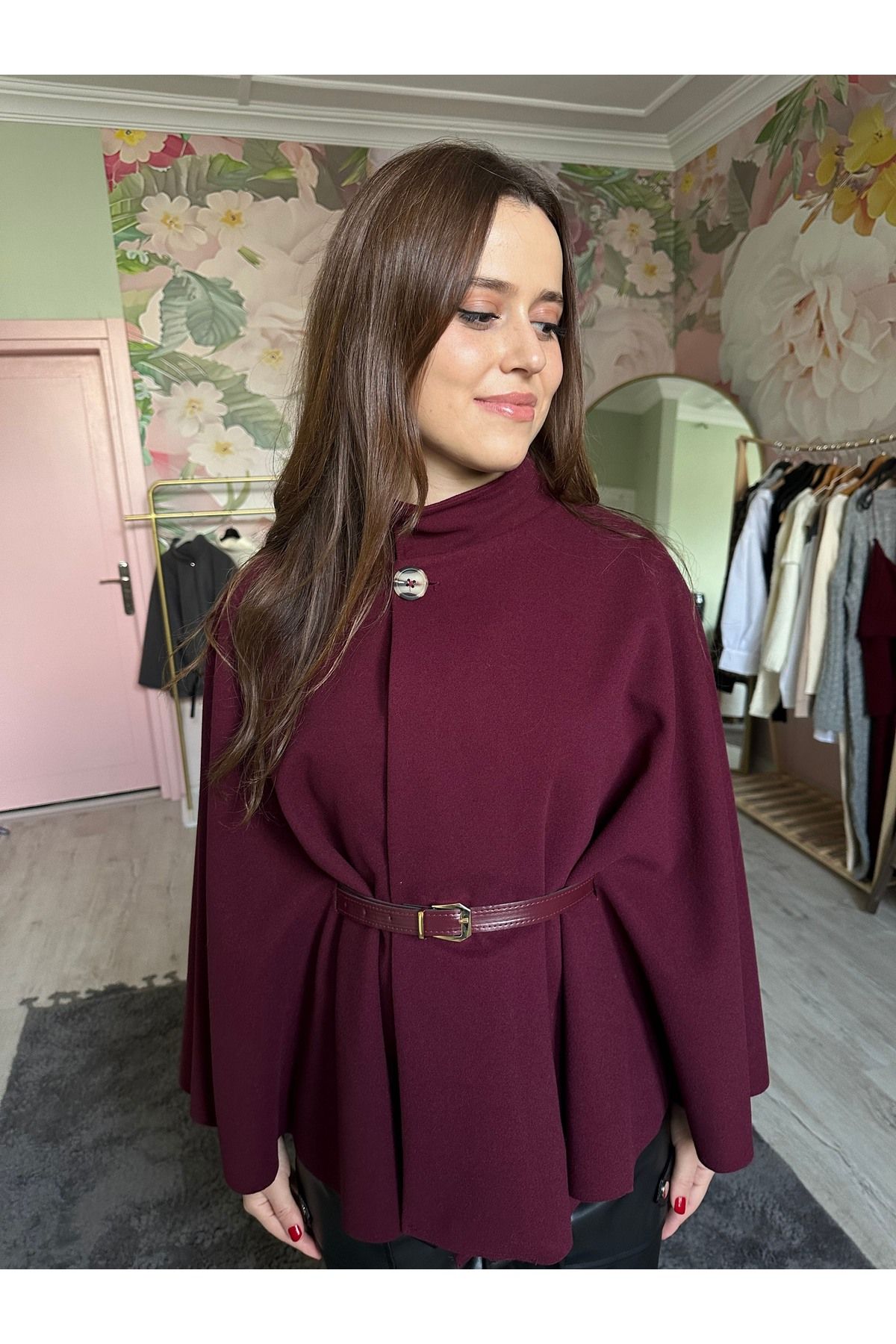 Lidya Collection Bordo Kemerli Panço